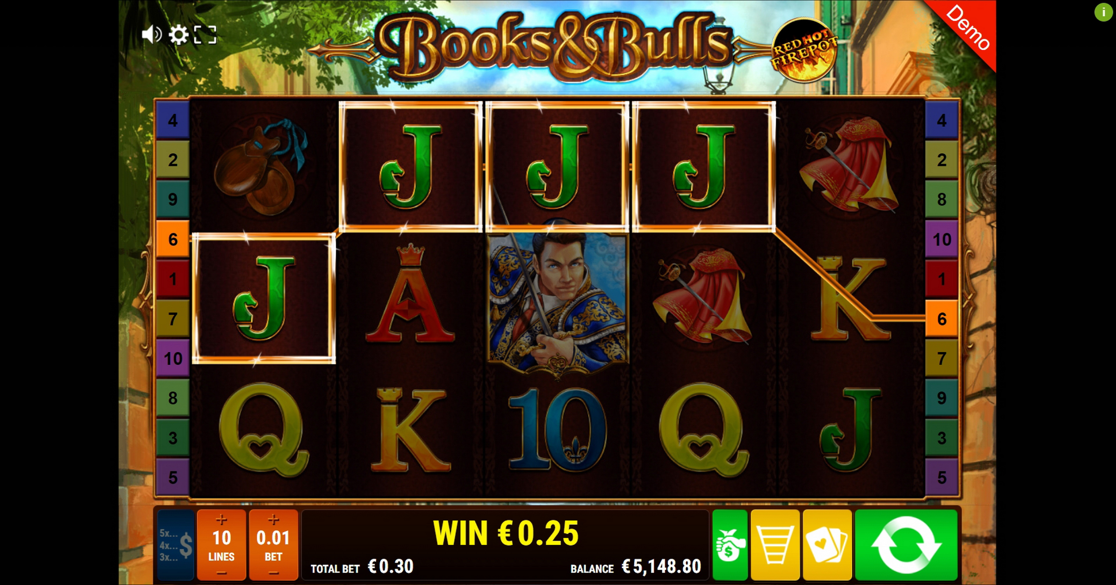 Win Money in Books & Bulls RHFP Free Slot Game by Gamomat