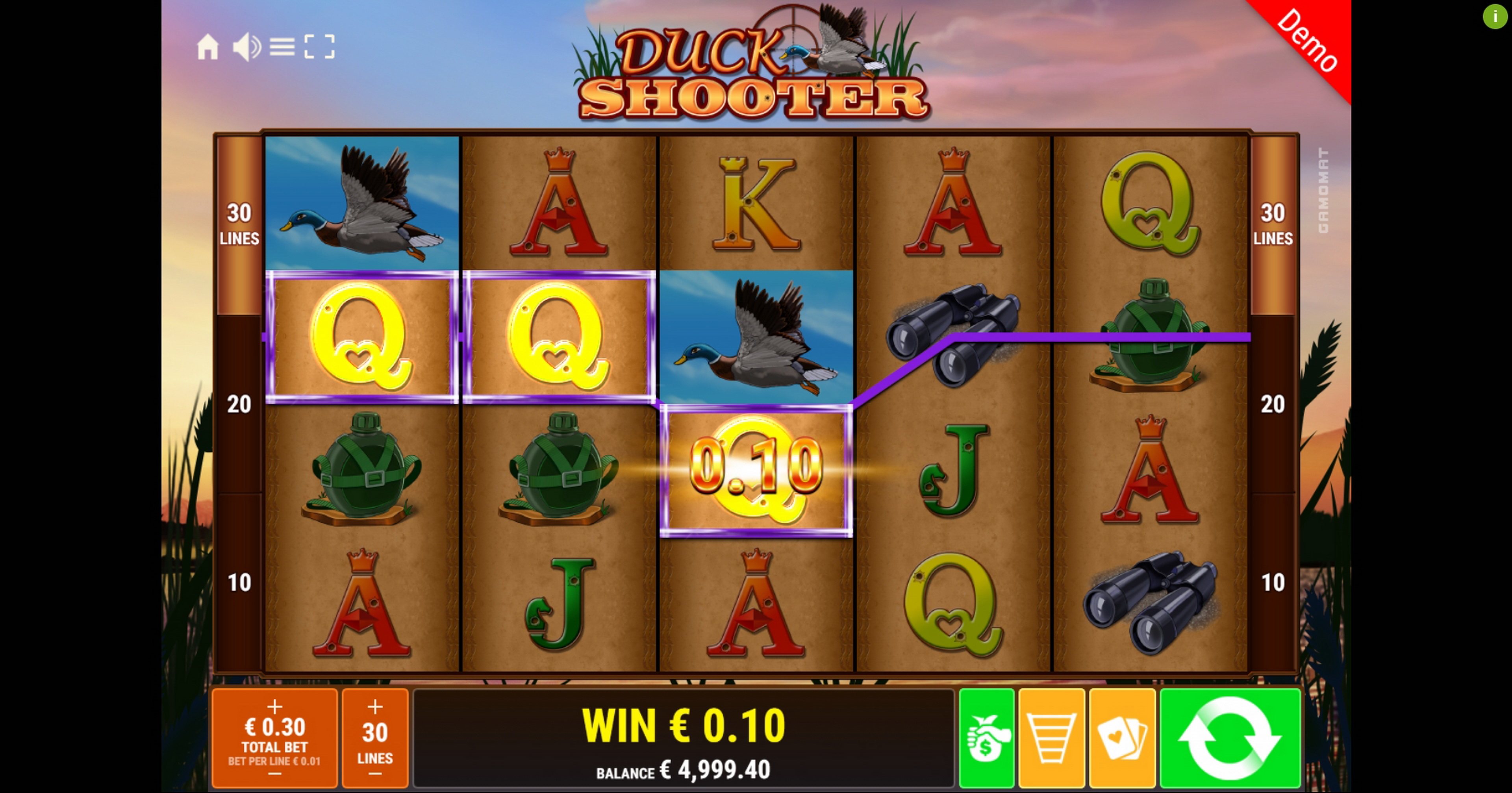 Win Money in Duck Shooter Free Slot Game by Gamomat