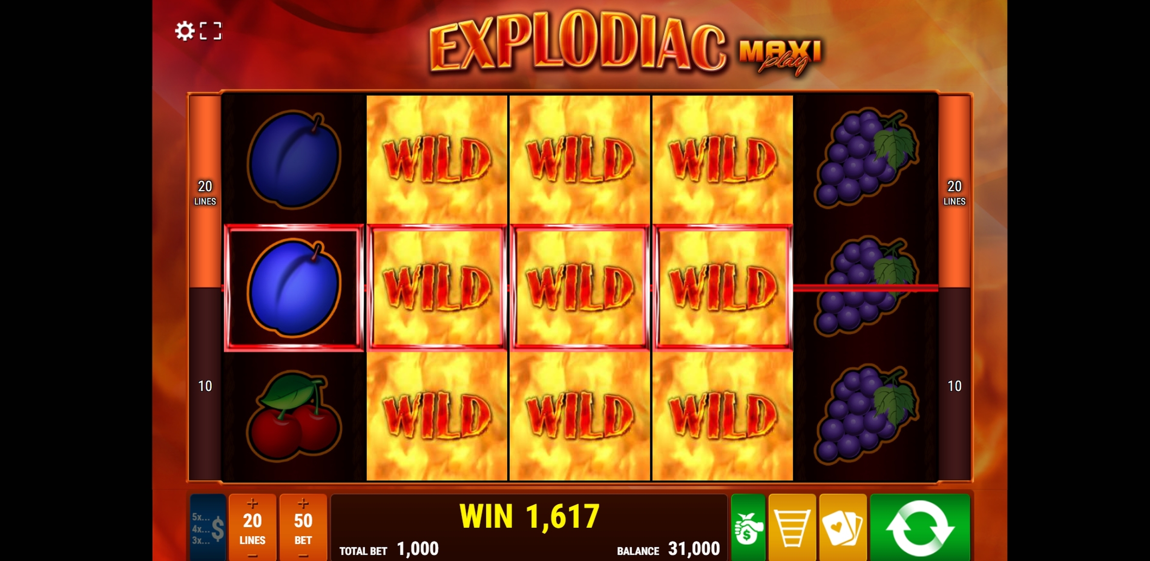 Win Money in Explodiac Maxi Play Free Slot Game by Gamomat