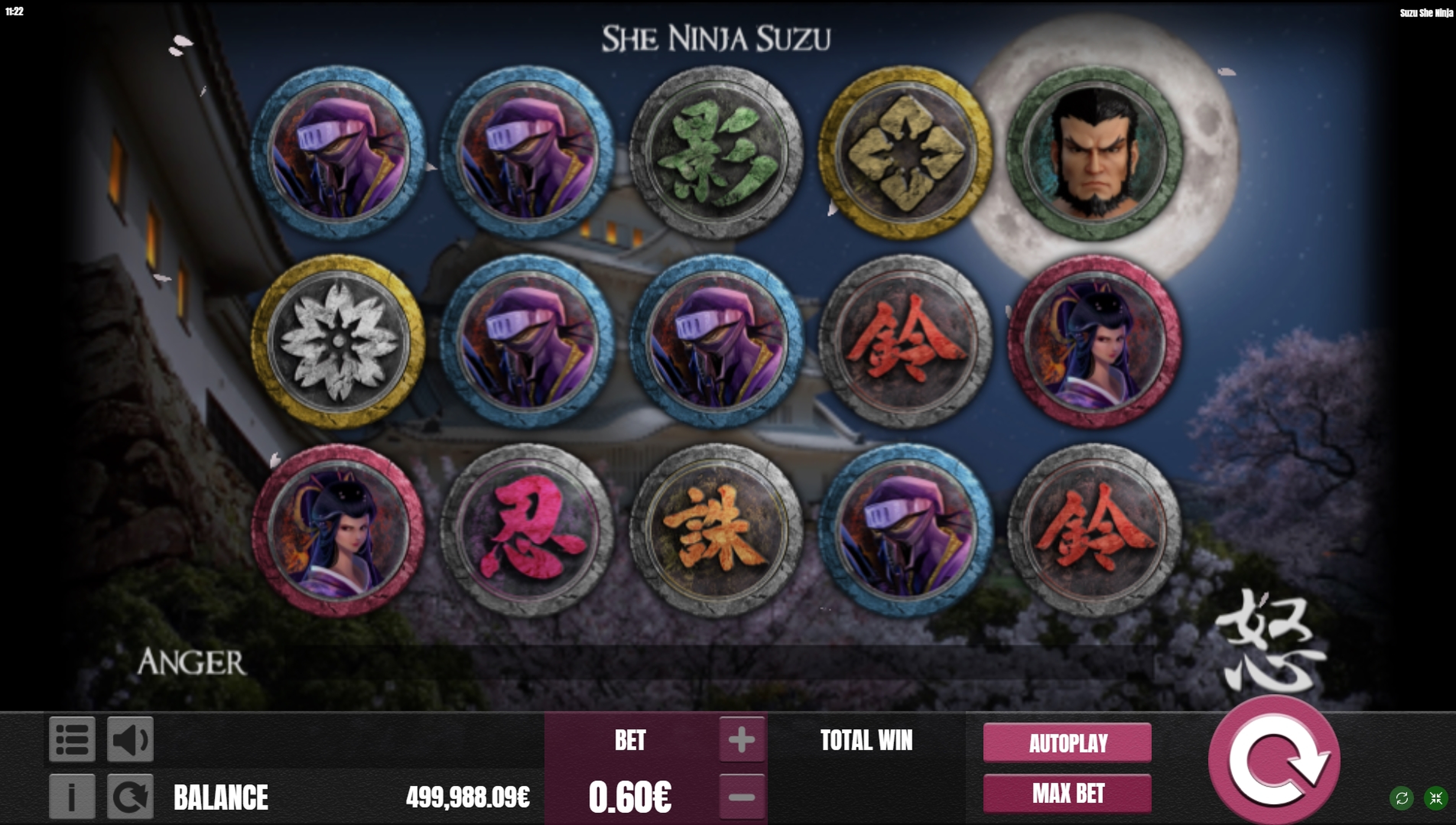 Reels in She Ninja Suzu Slot Game by Ganapati