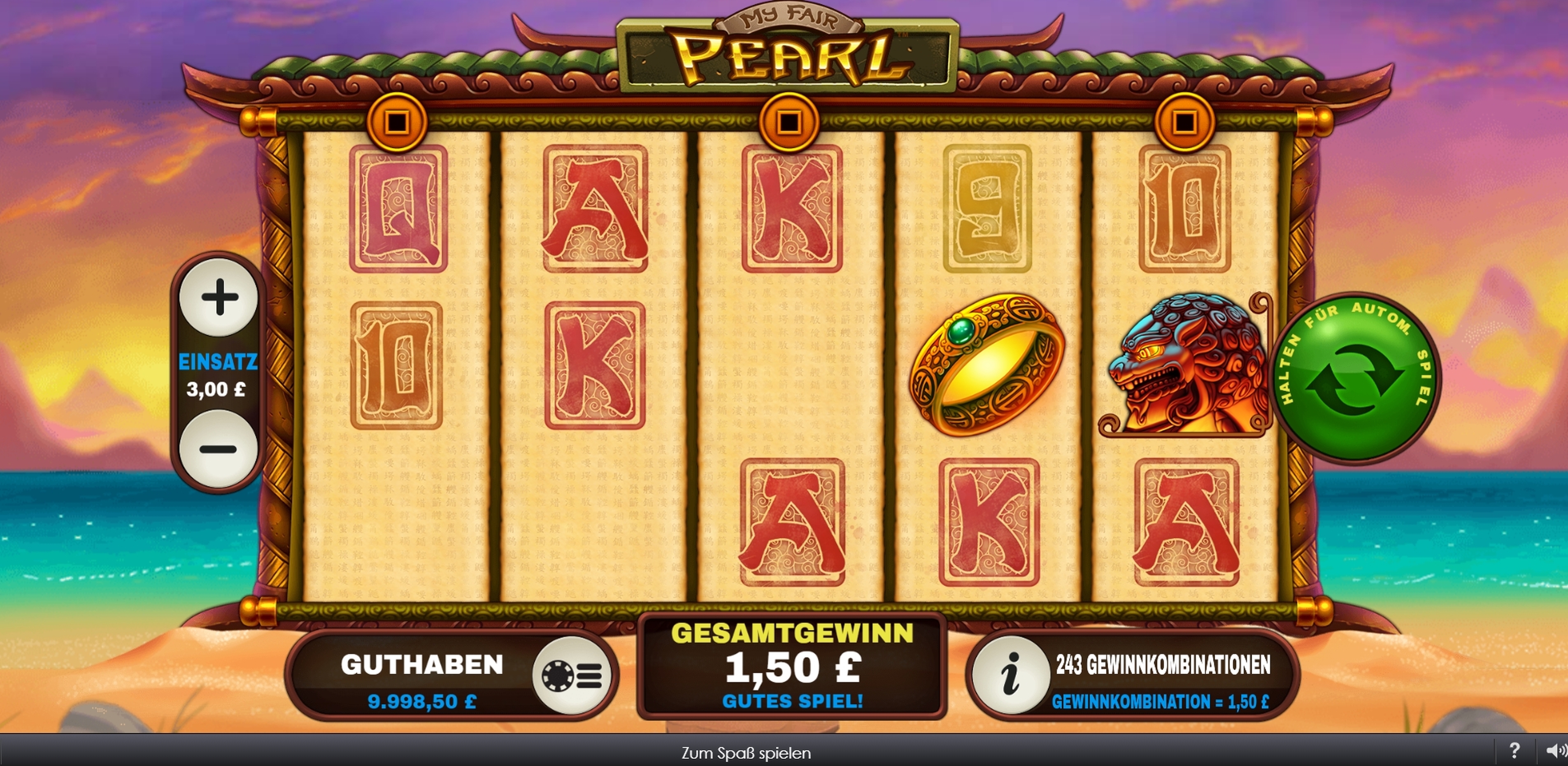 Win Money in My Fair Pearl Free Slot Game by GECO Gaming