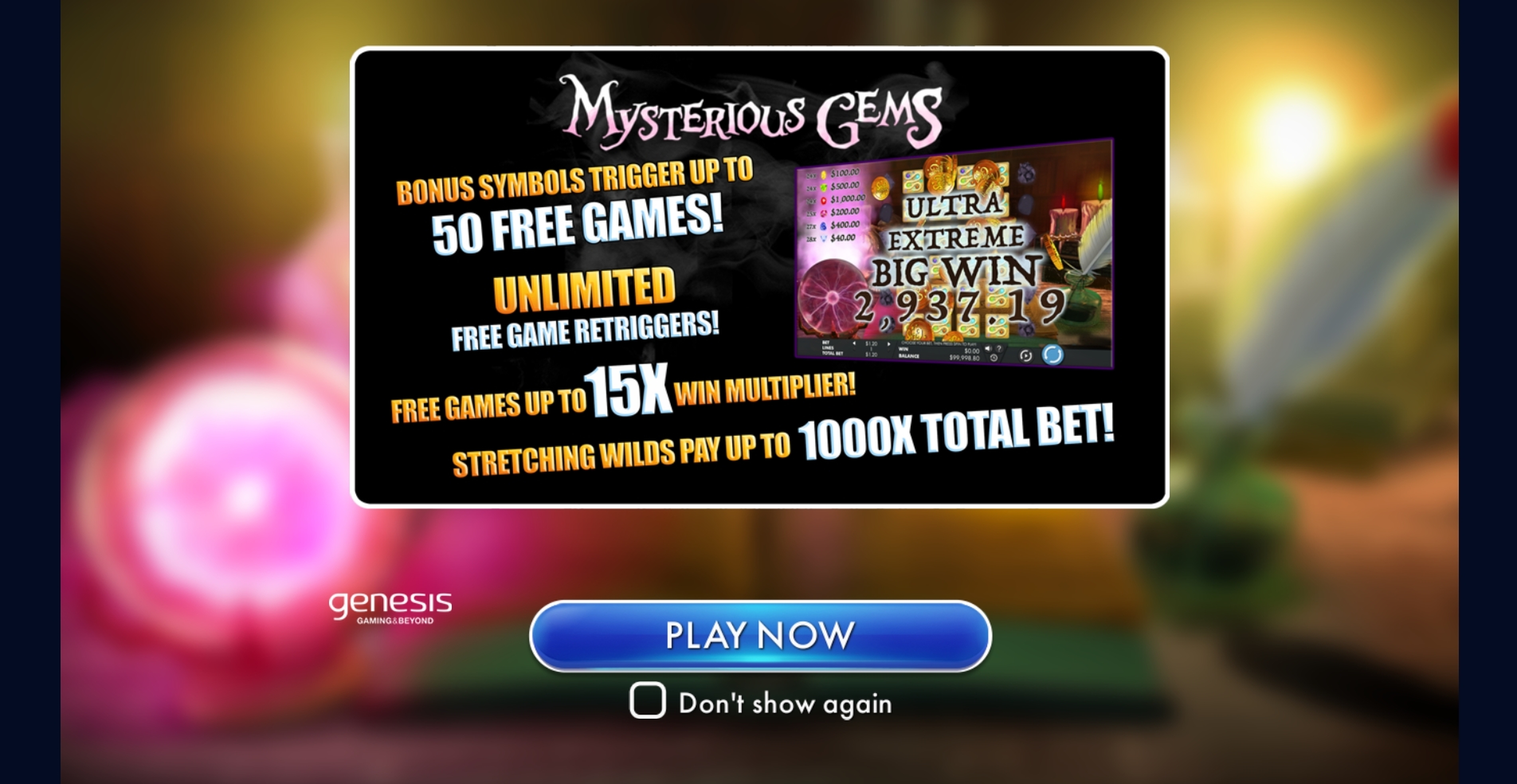 Play Mysterious gems Free Casino Slot Game by Genesis Gaming