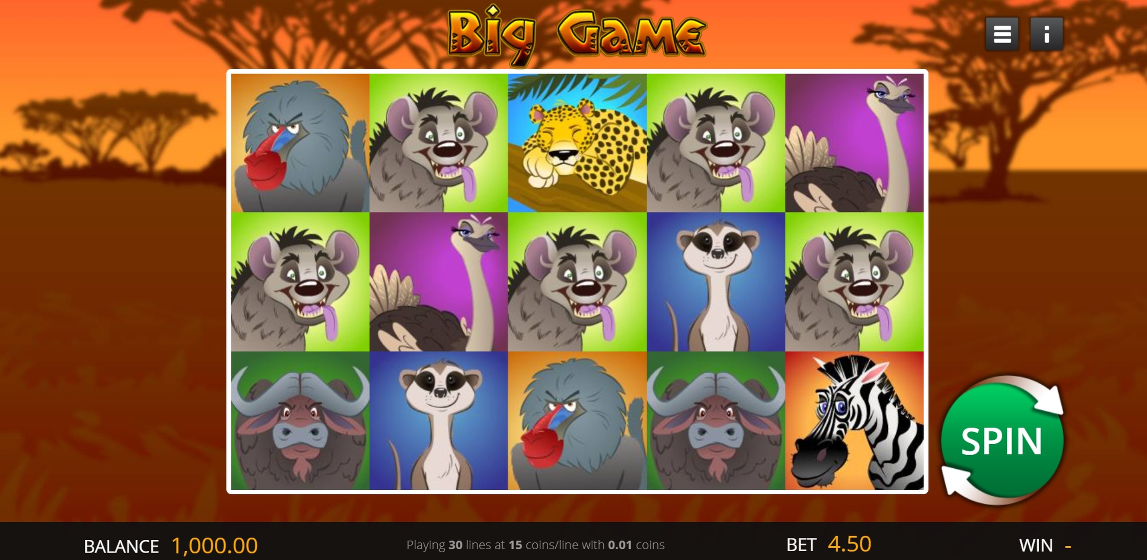 Reels in Big Game Slot Game by Genii