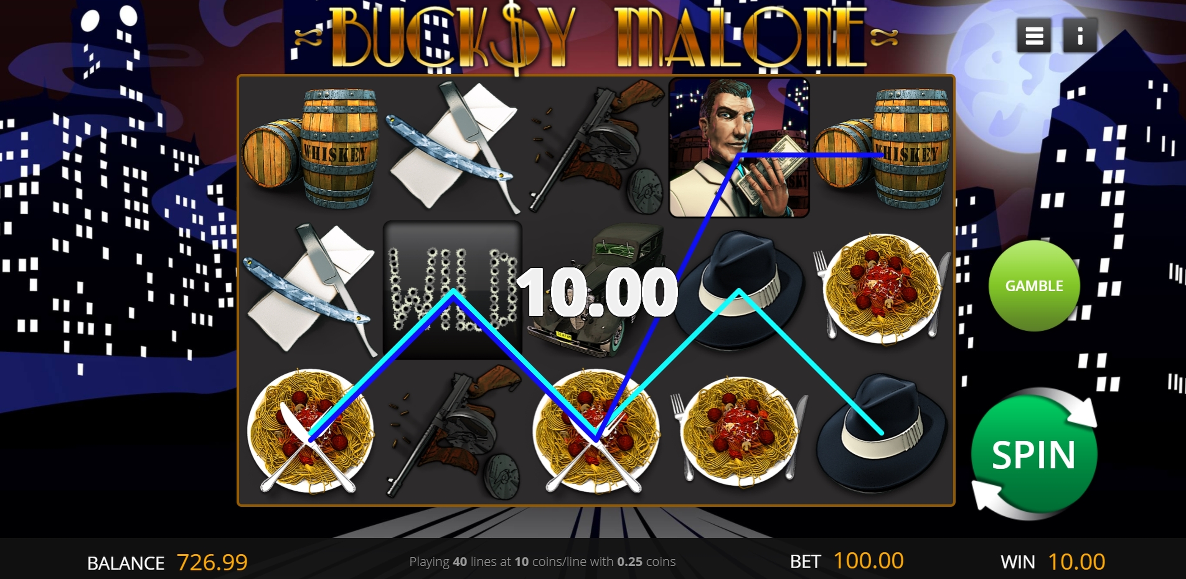 Win Money in Bucksy Malone Free Slot Game by Genii