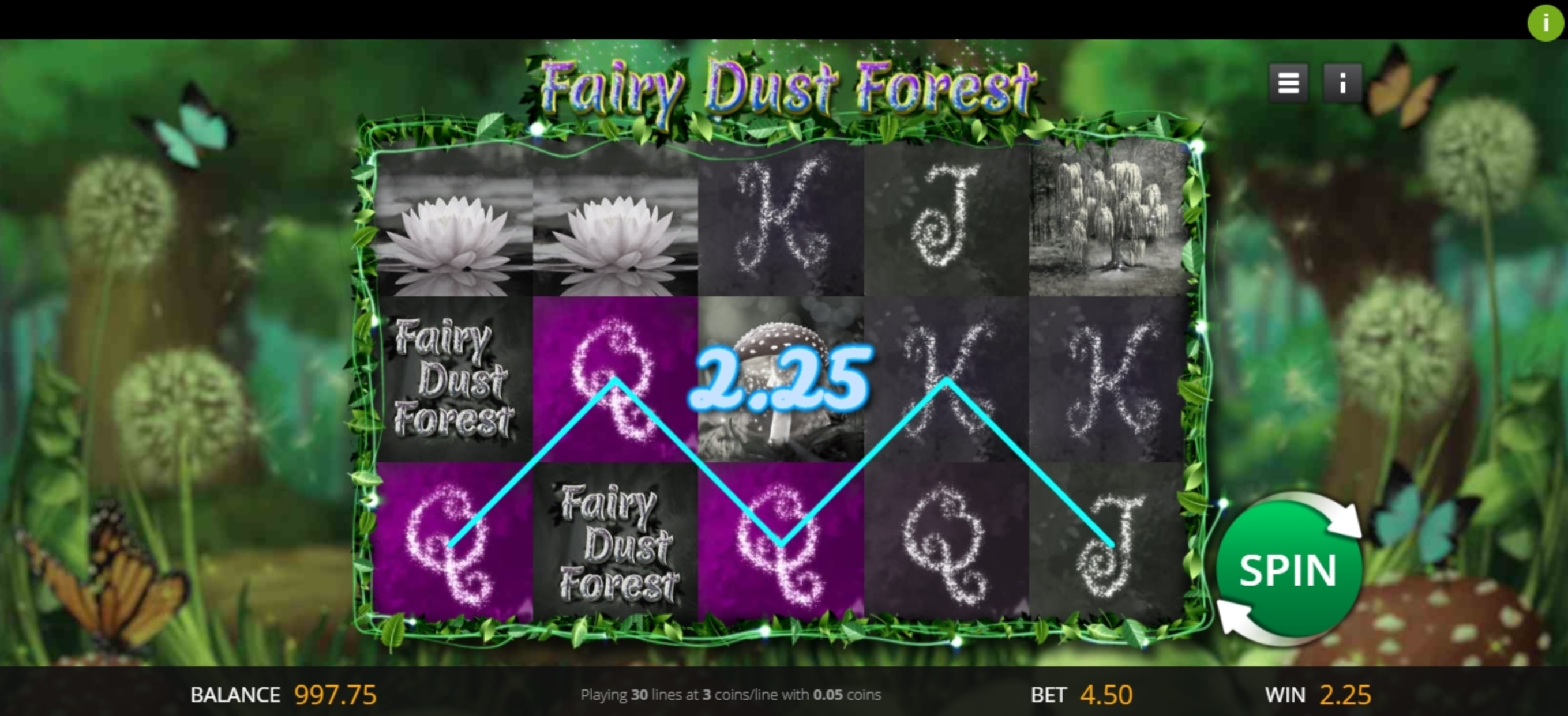 Win Money in Fairy Dust Forest Free Slot Game by Genii