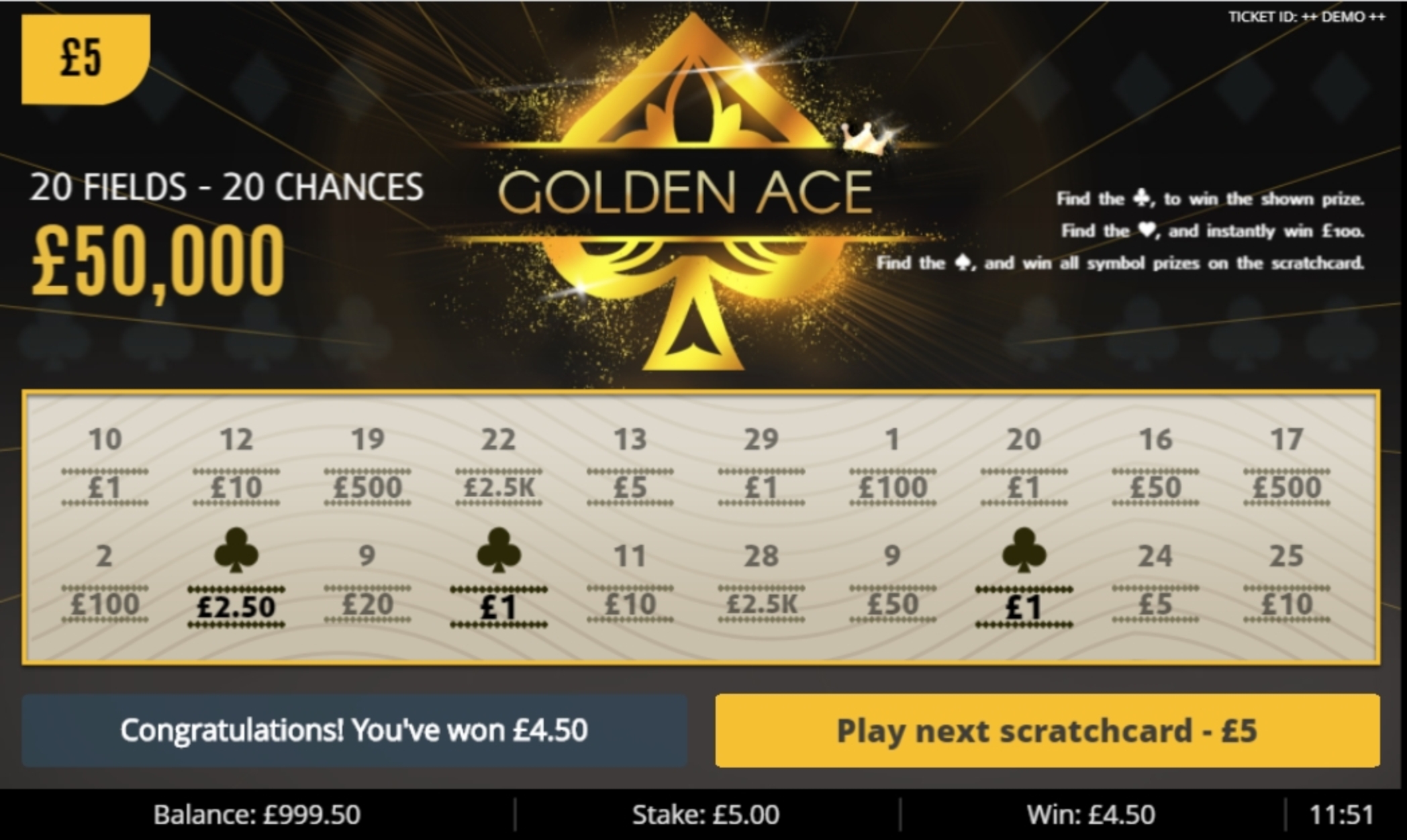Win Money in Golden Ace Free Slot Game by Gluck Games