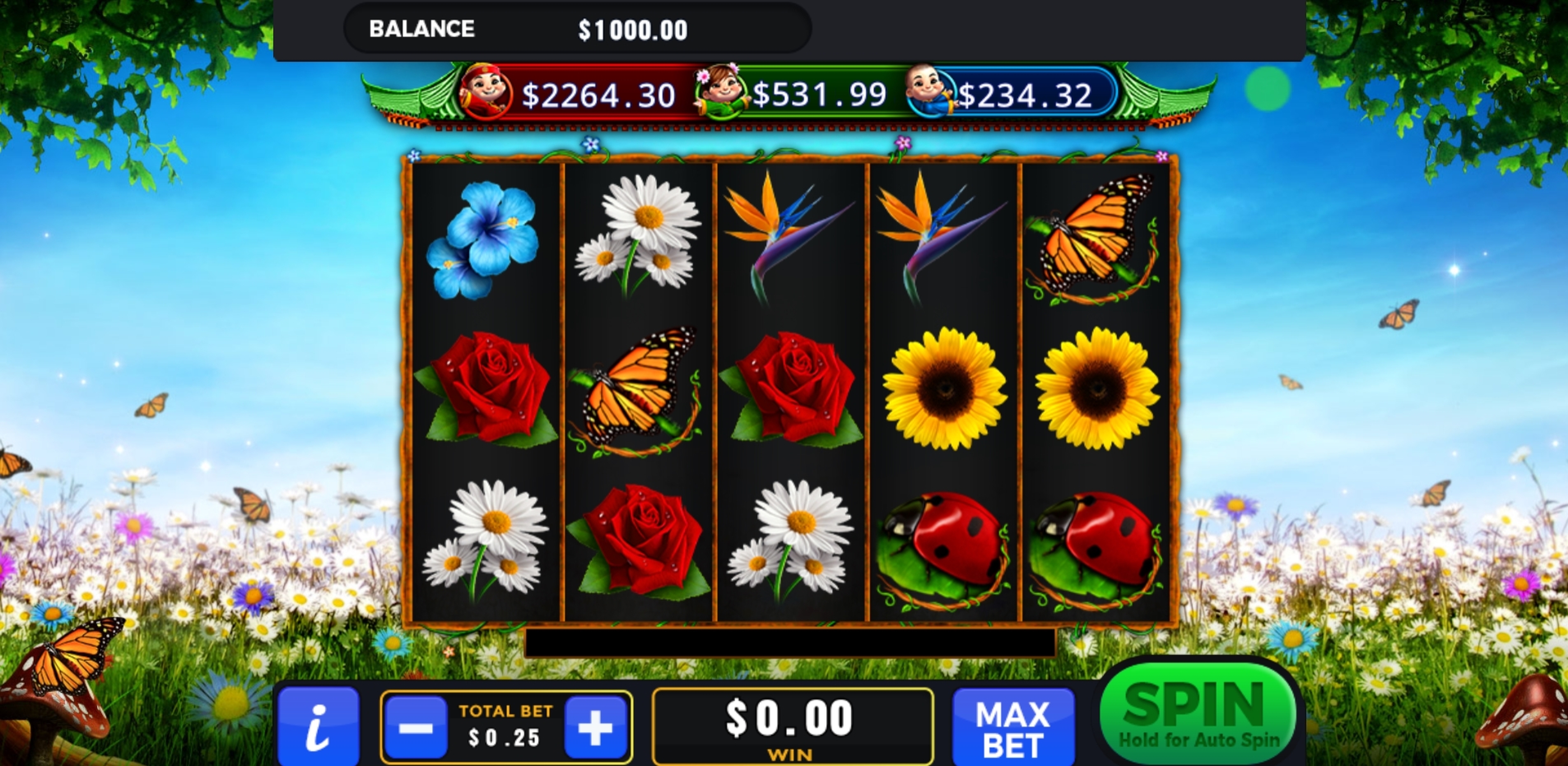 Reels in Fantasy Garden Slot Game by GMW