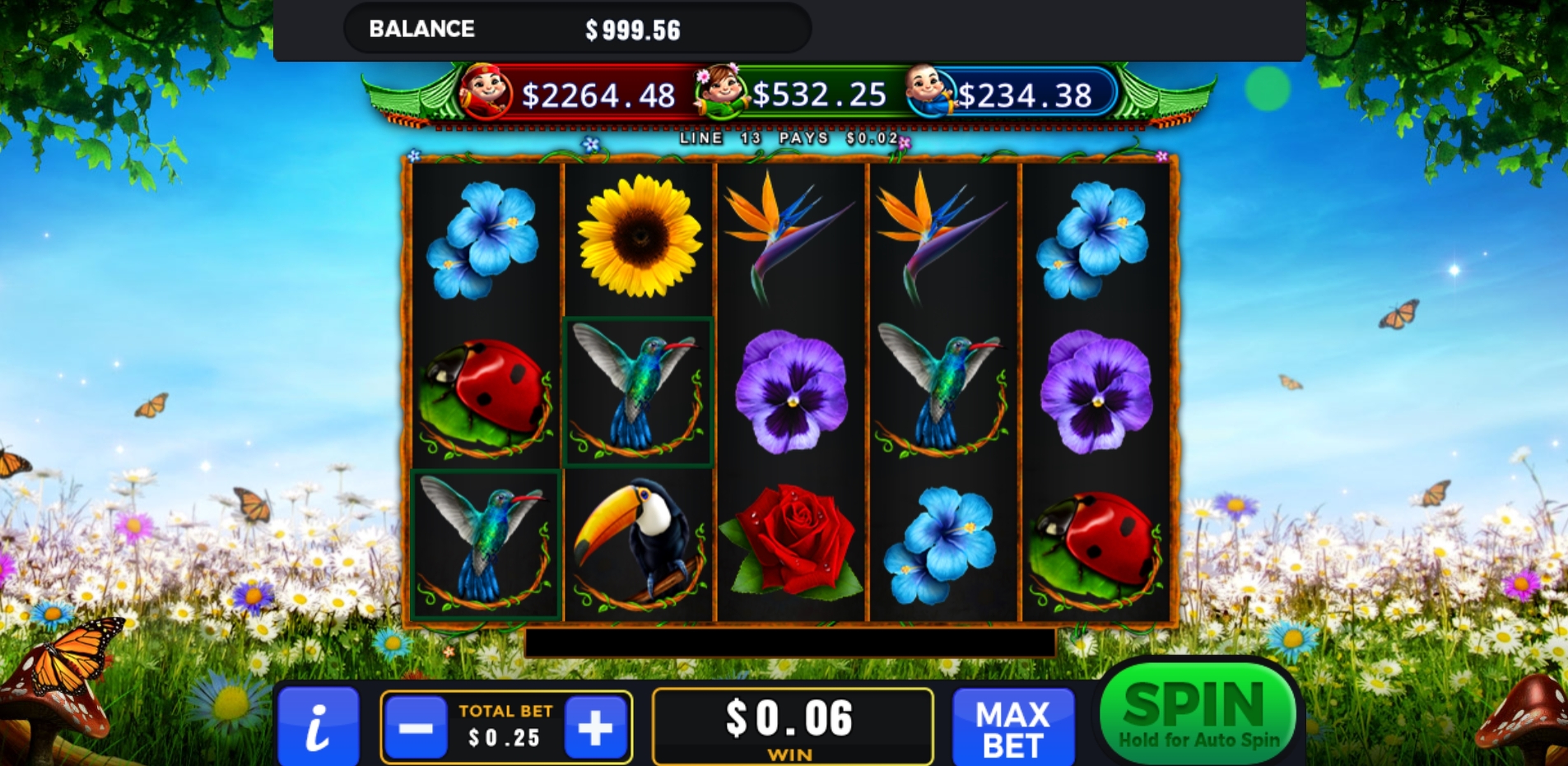 Win Money in Fantasy Garden Free Slot Game by GMW