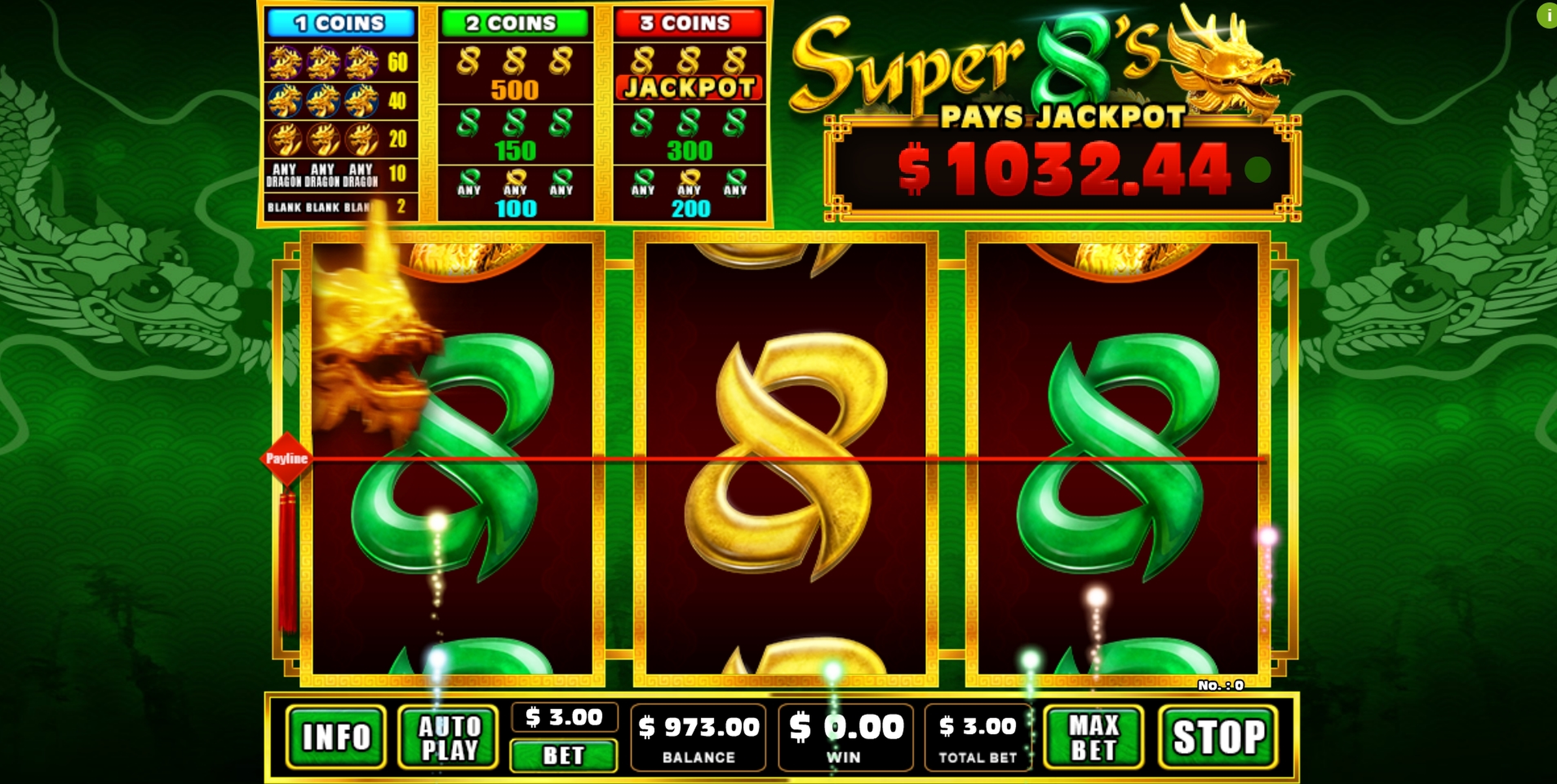 Win Money in Super 8's Free Slot Game by GMW