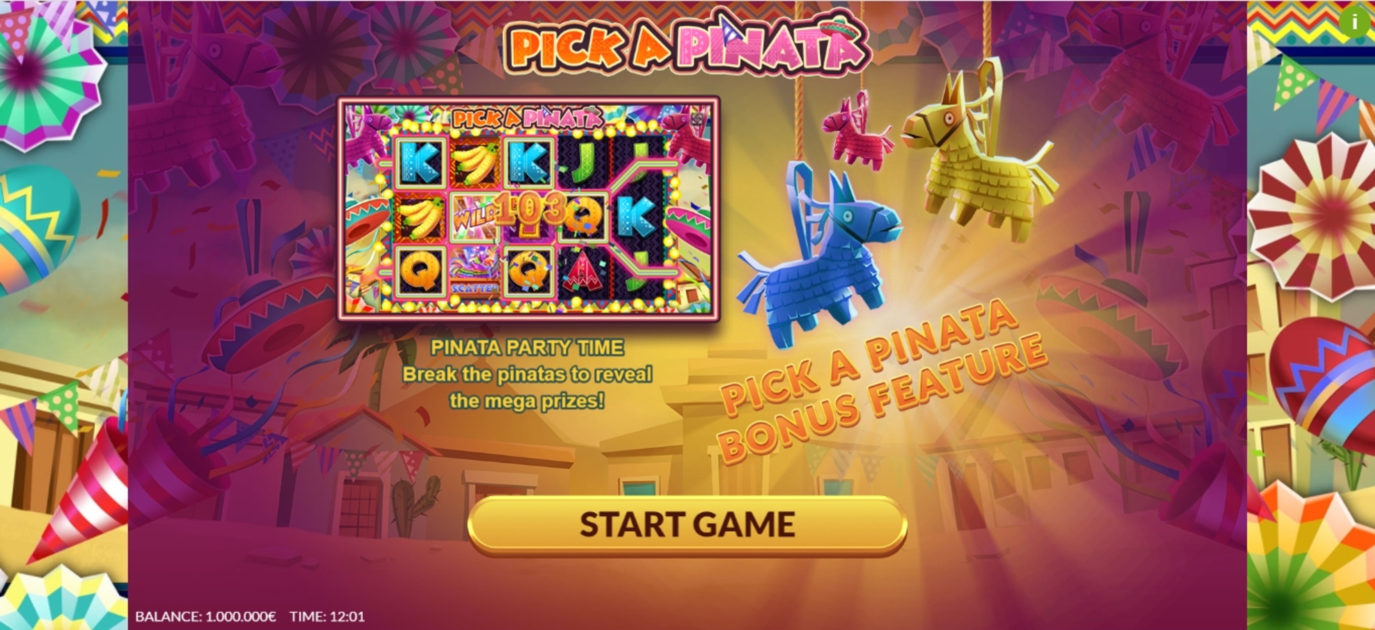 Play Pick a Pinata Free Casino Slot Game by Green Jade Games