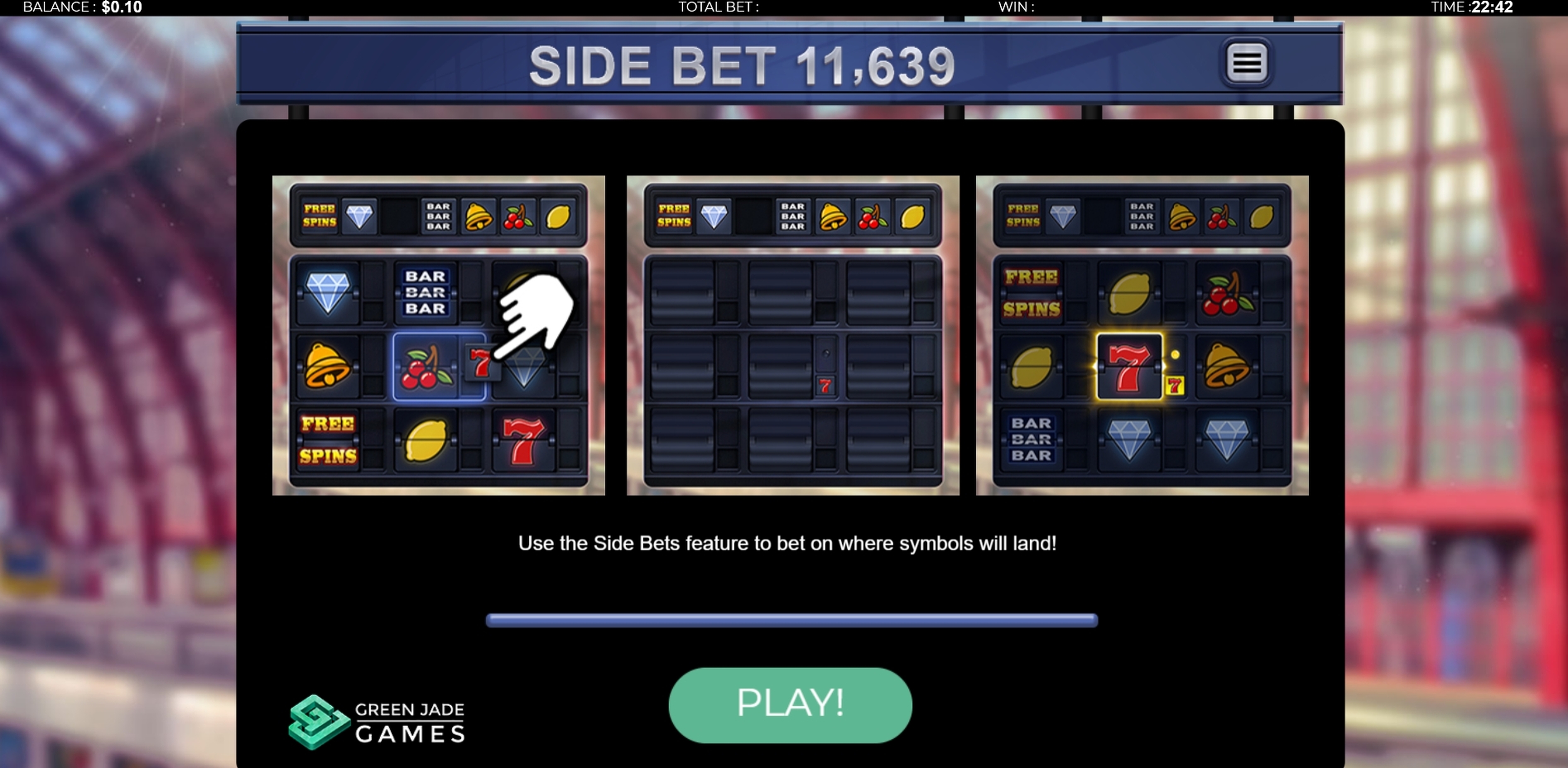 Play Side Bet 11K Free Casino Slot Game by Green Jade Games
