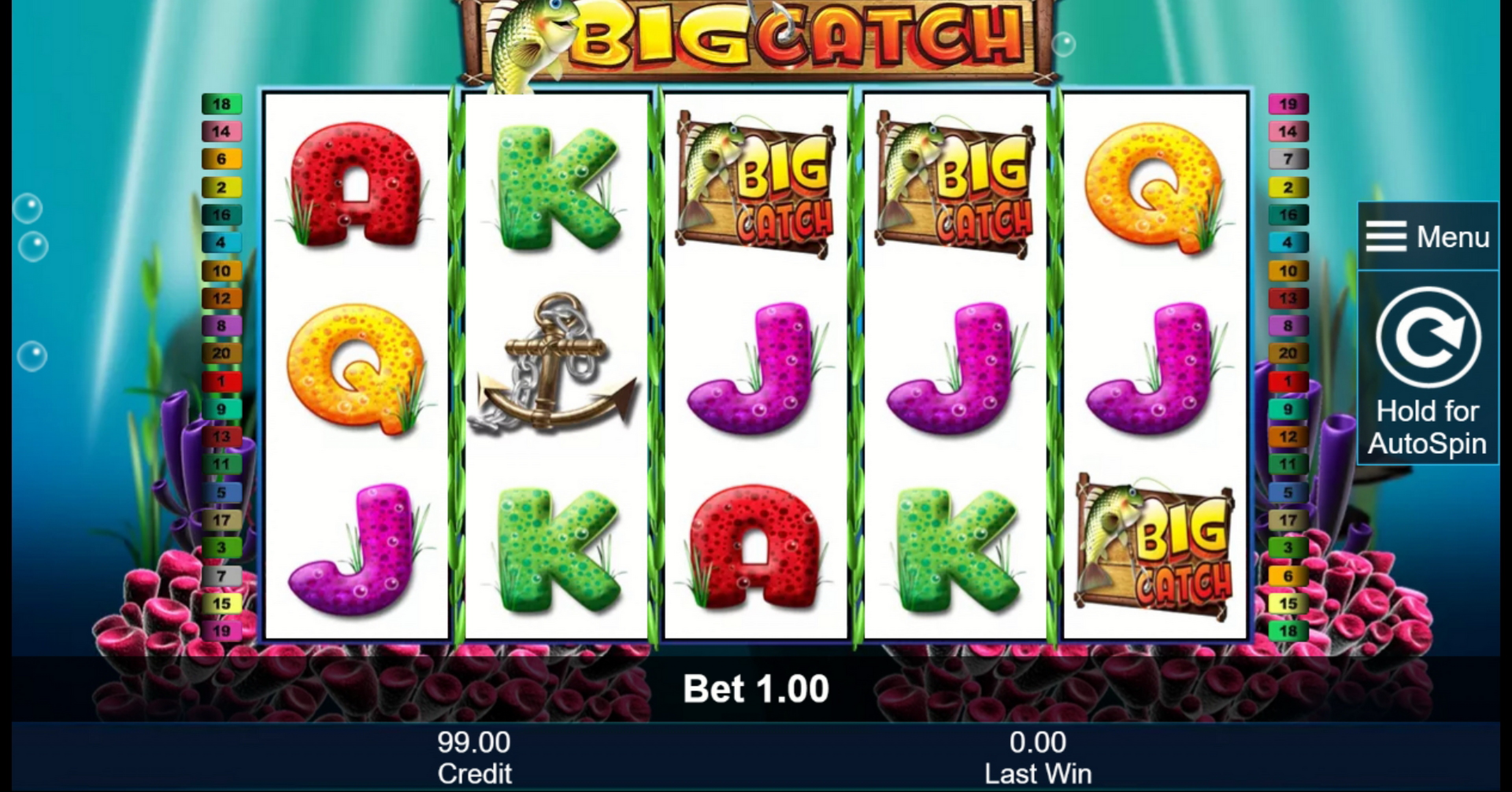 Reels in Big Catch Slot Game by Greentube