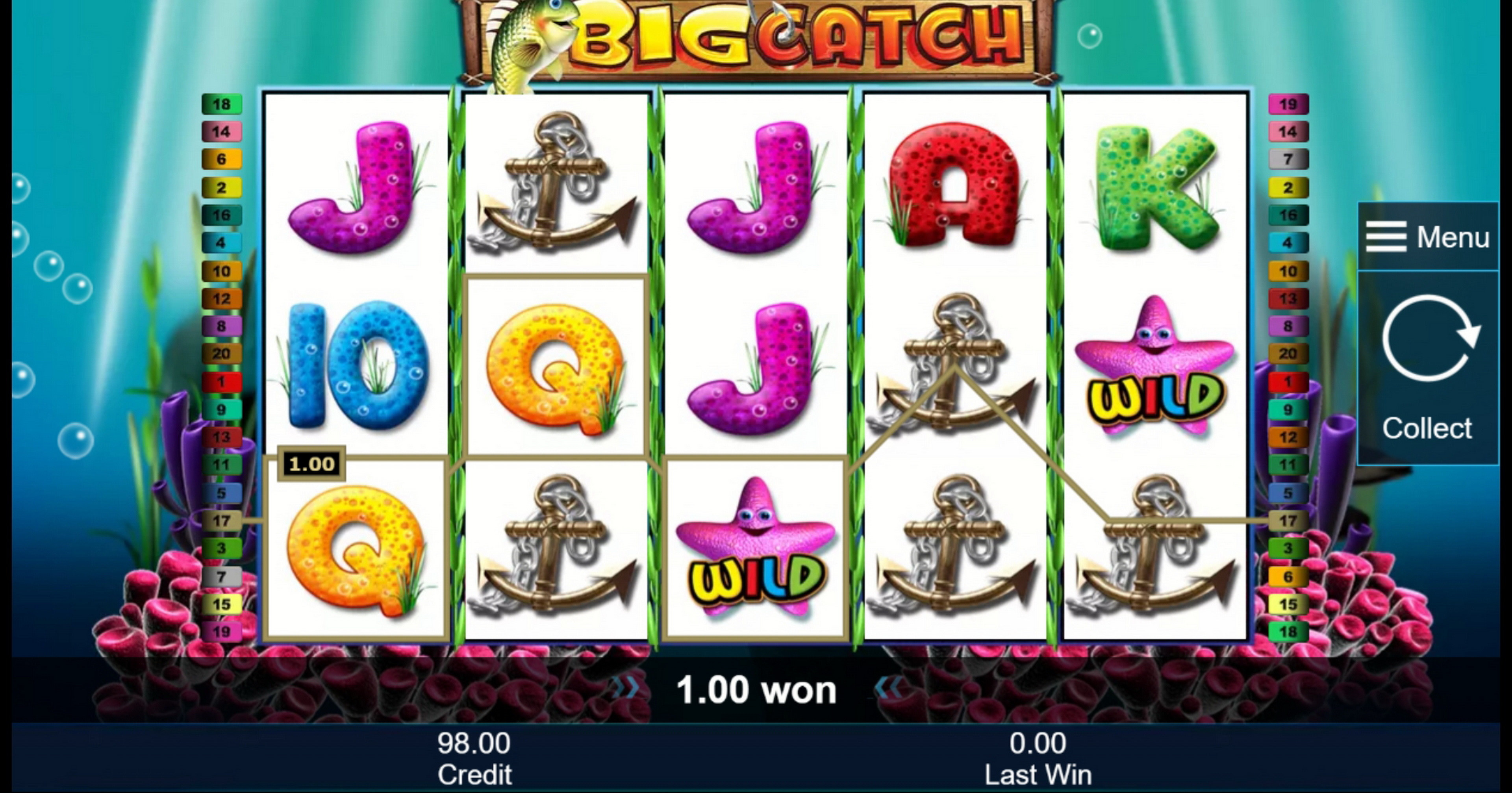 Win Money in Big Catch Free Slot Game by Greentube