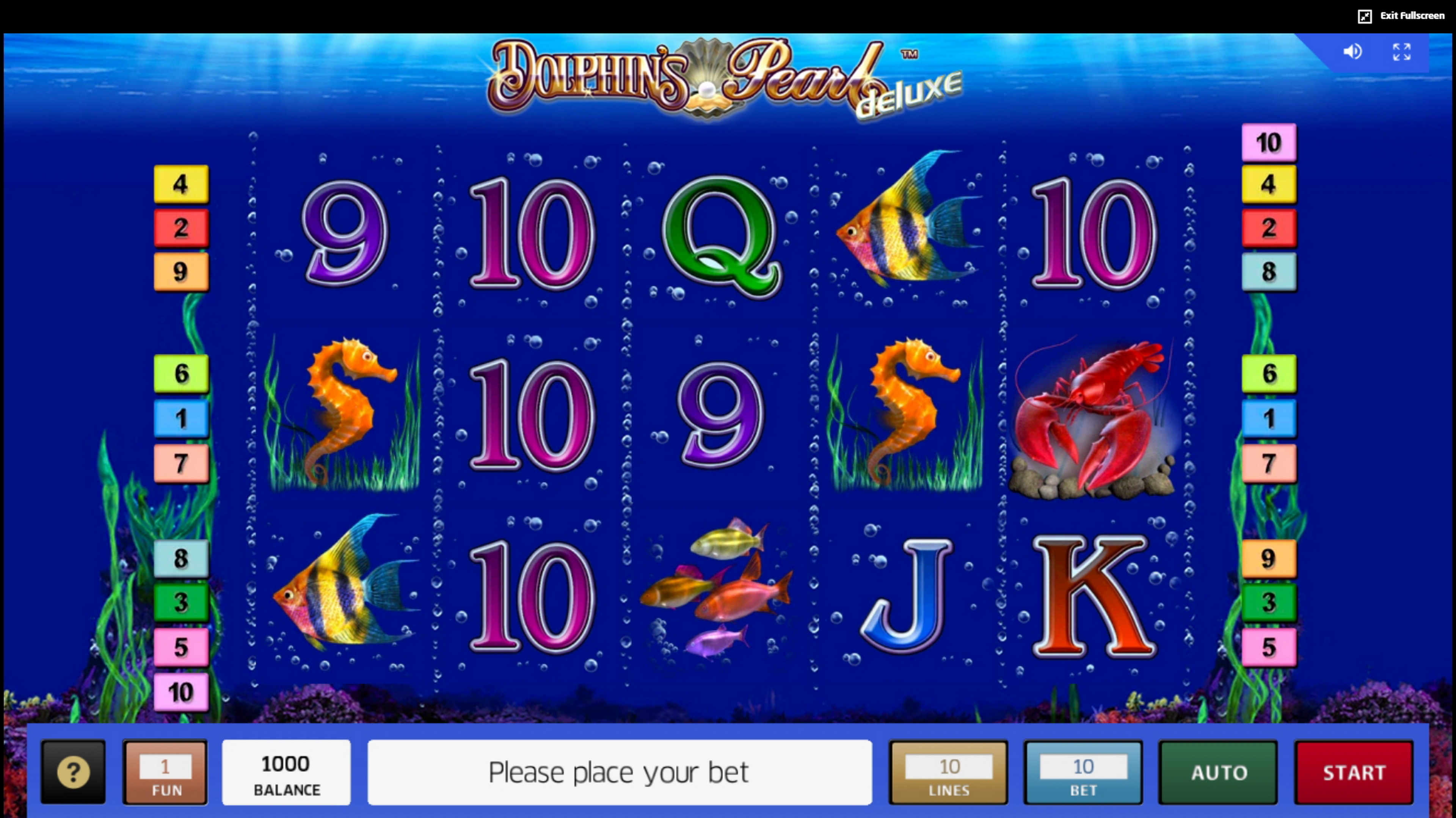 Reels in Dolphin´s Pearl deluxe Slot Game by Greentube