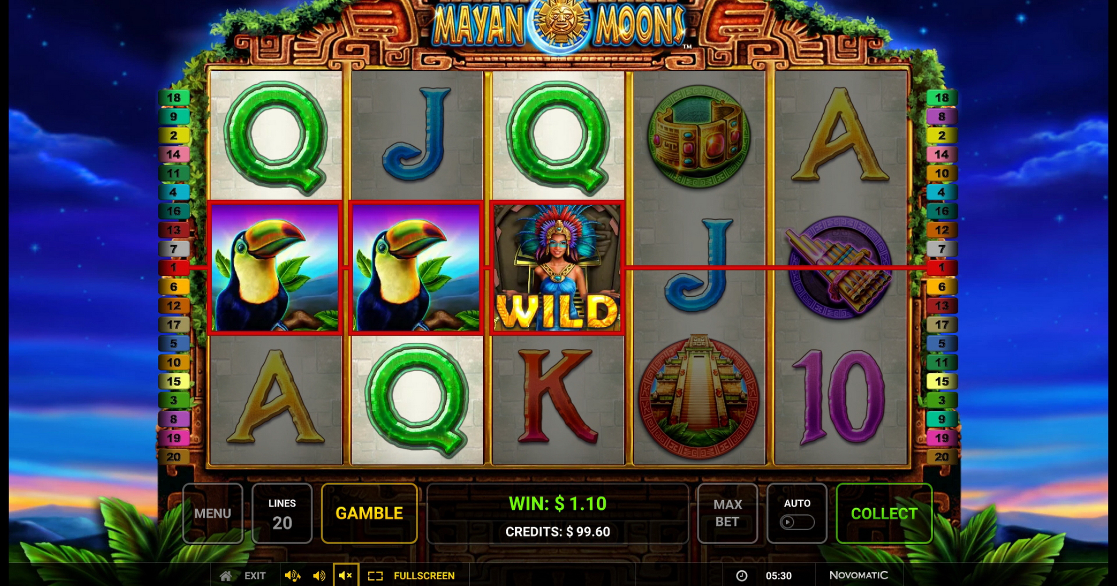 Win Money in Mayan Moons Free Slot Game by Greentube