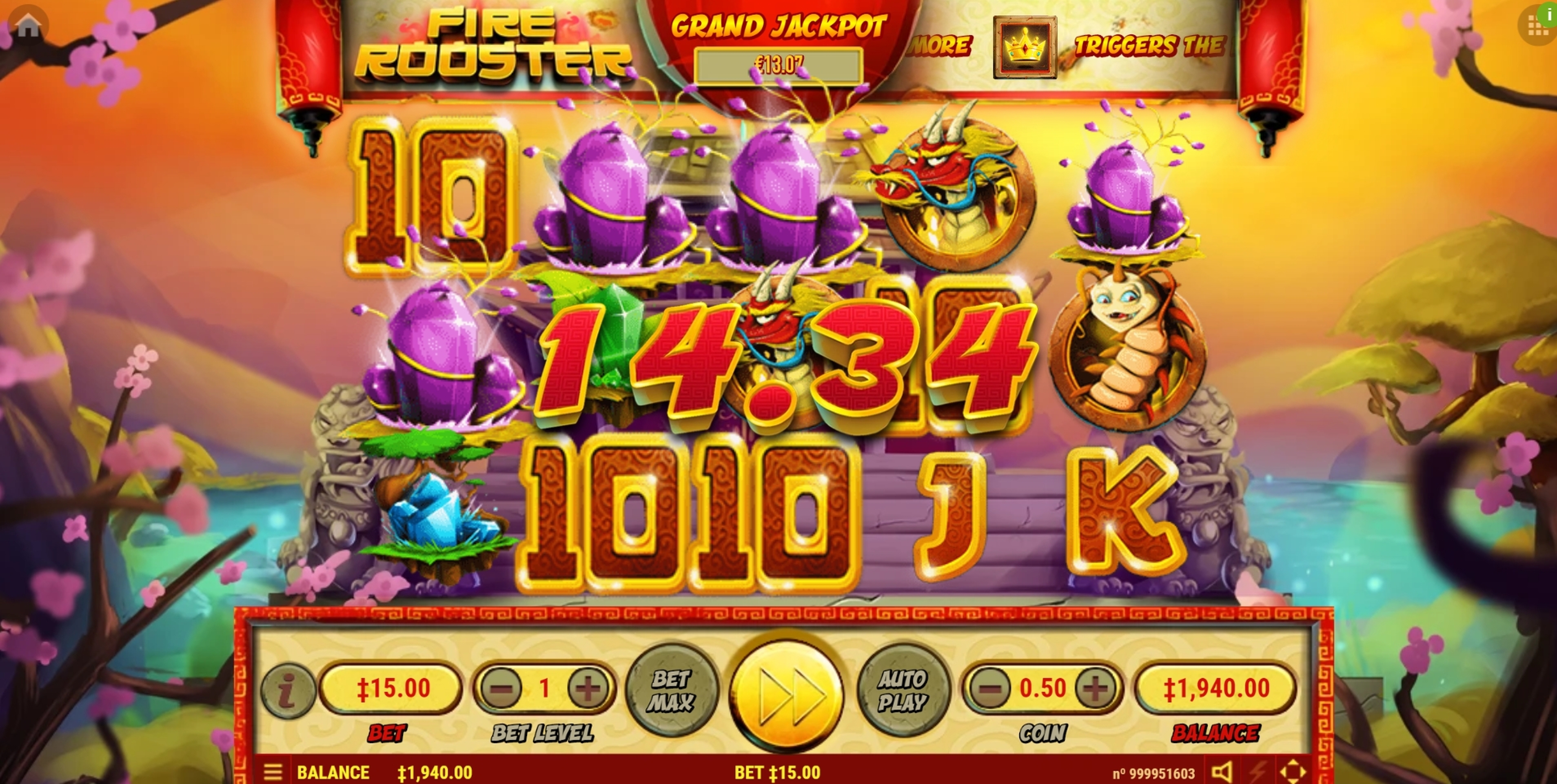 Win Money in Fire Rooster Free Slot Game by Habanero
