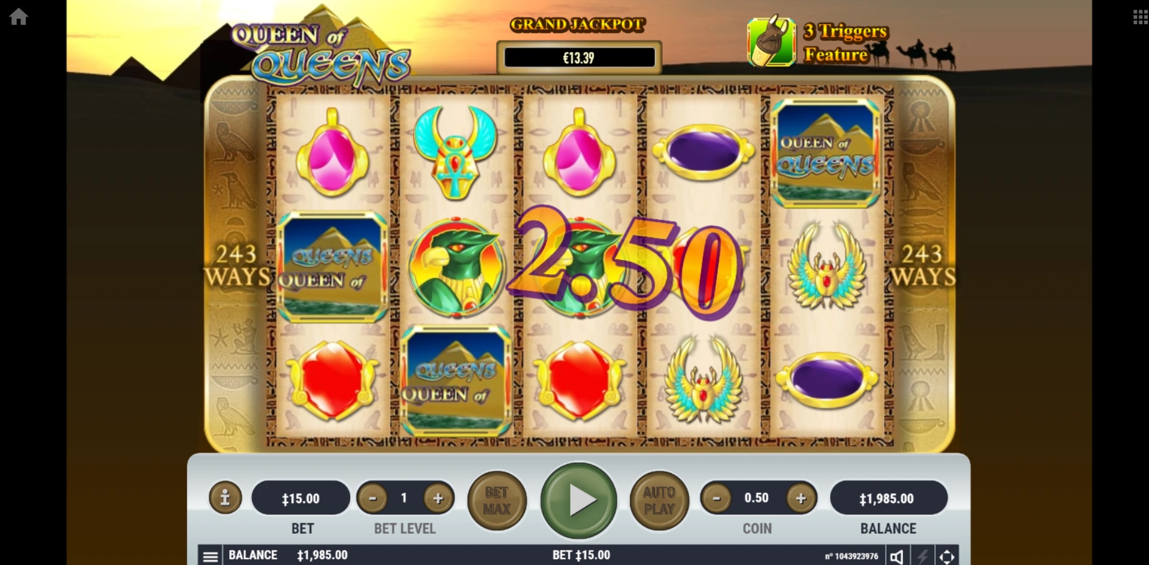Win Money in Queen of Queens Free Slot Game by Habanero