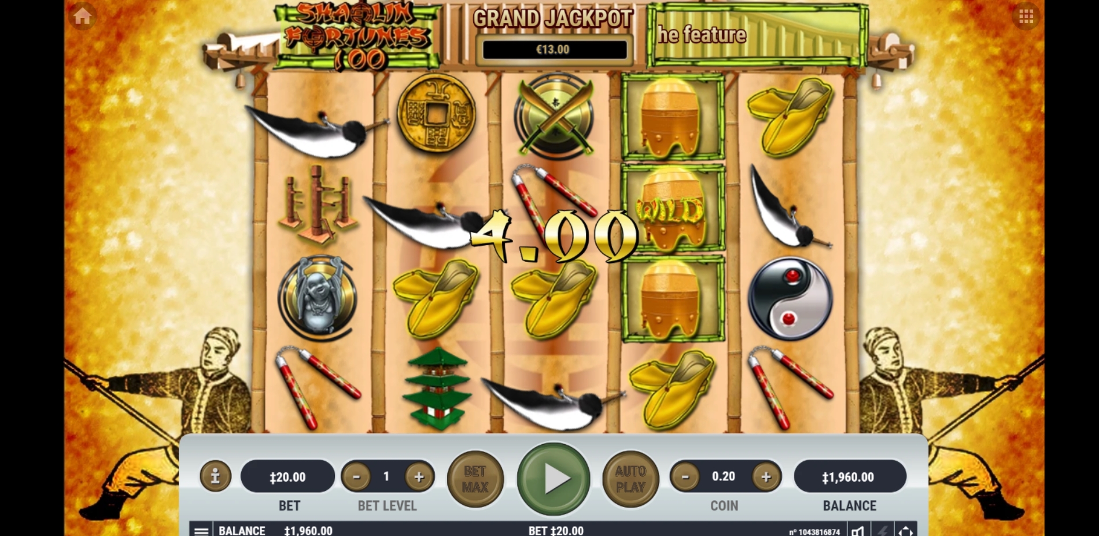 Win Money in Shaolin Fortunes 100 Free Slot Game by Habanero