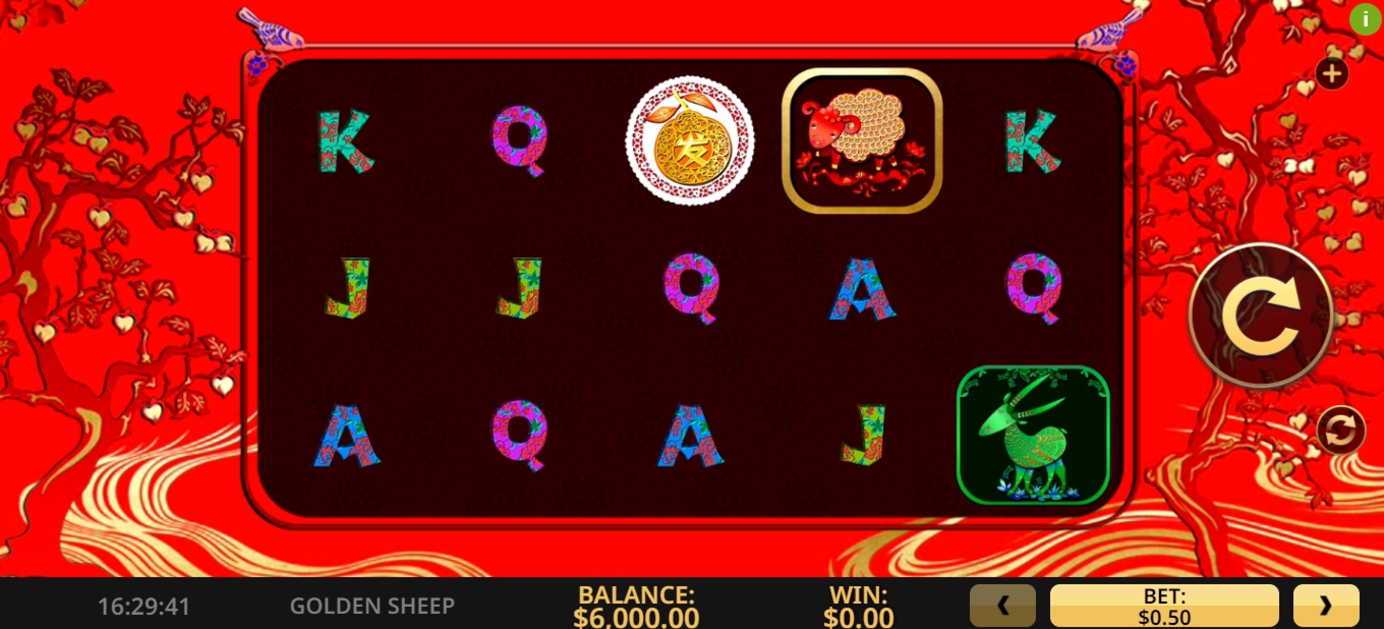 Reels in Golden Sheep Slot Game by High 5 Games