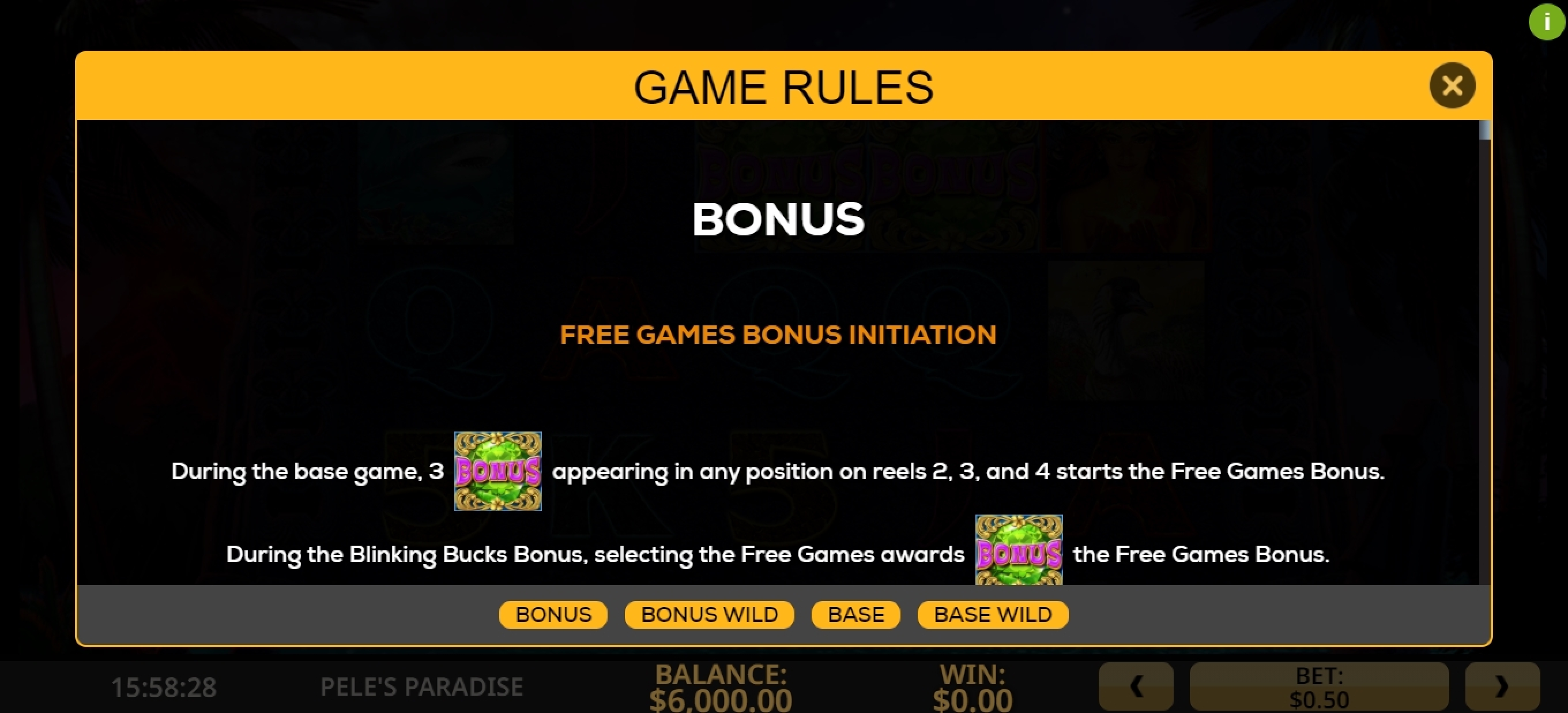 Info of Pele's Paradise Slot Game by High 5 Games