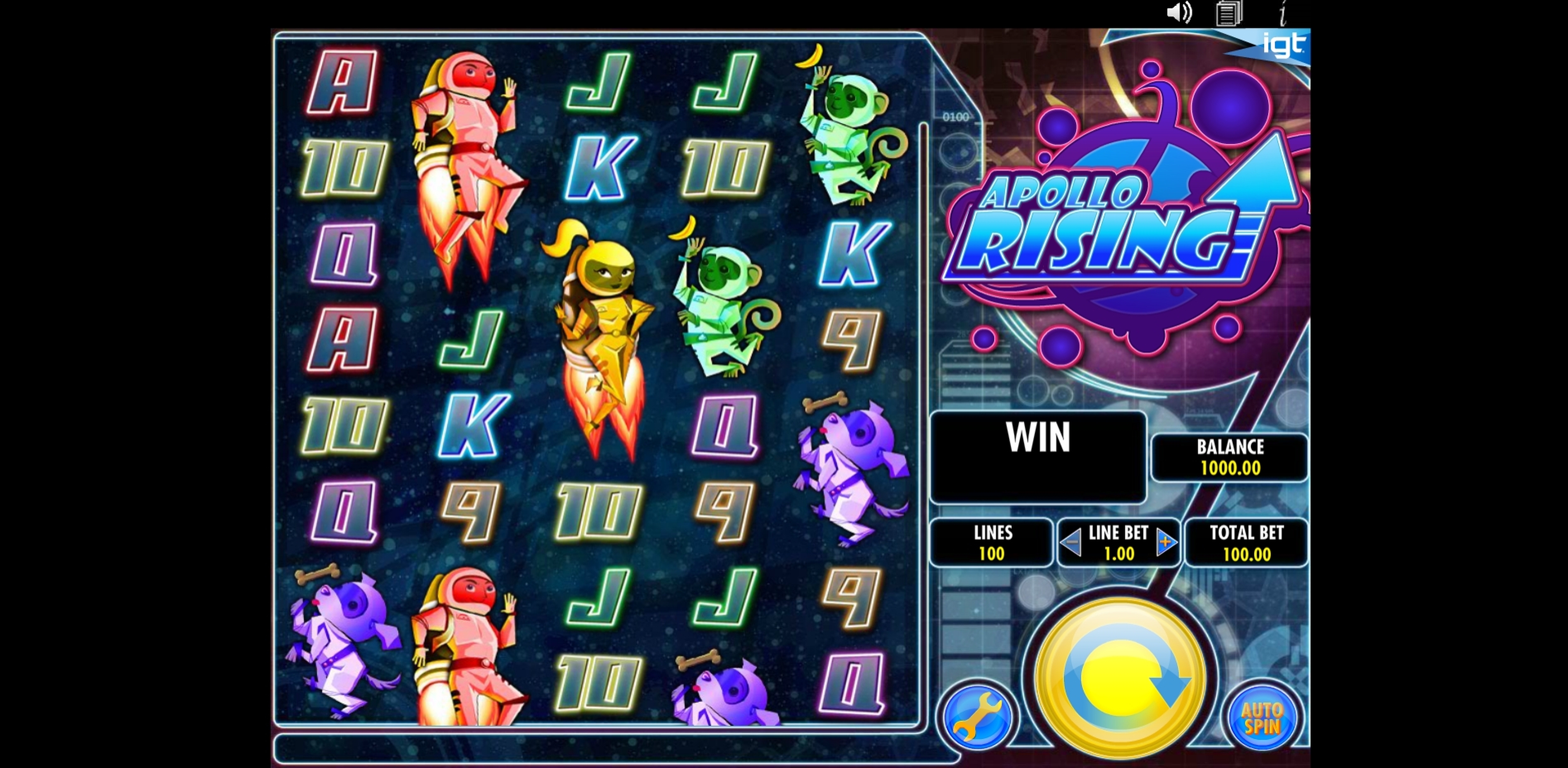 Reels in Apollo Rising Slot Game by IGT