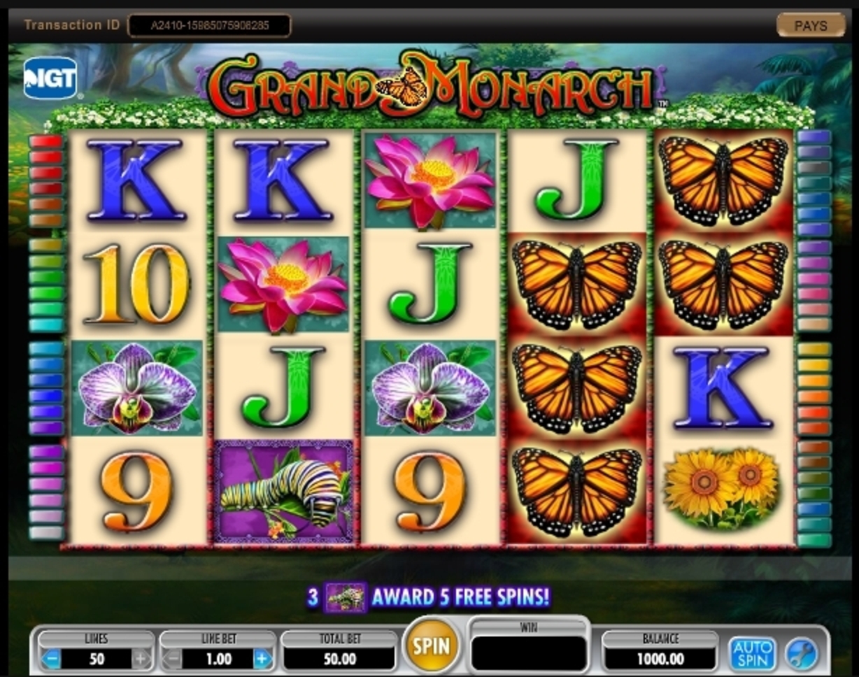 Reels in Grand Monarch Slot Game by IGT