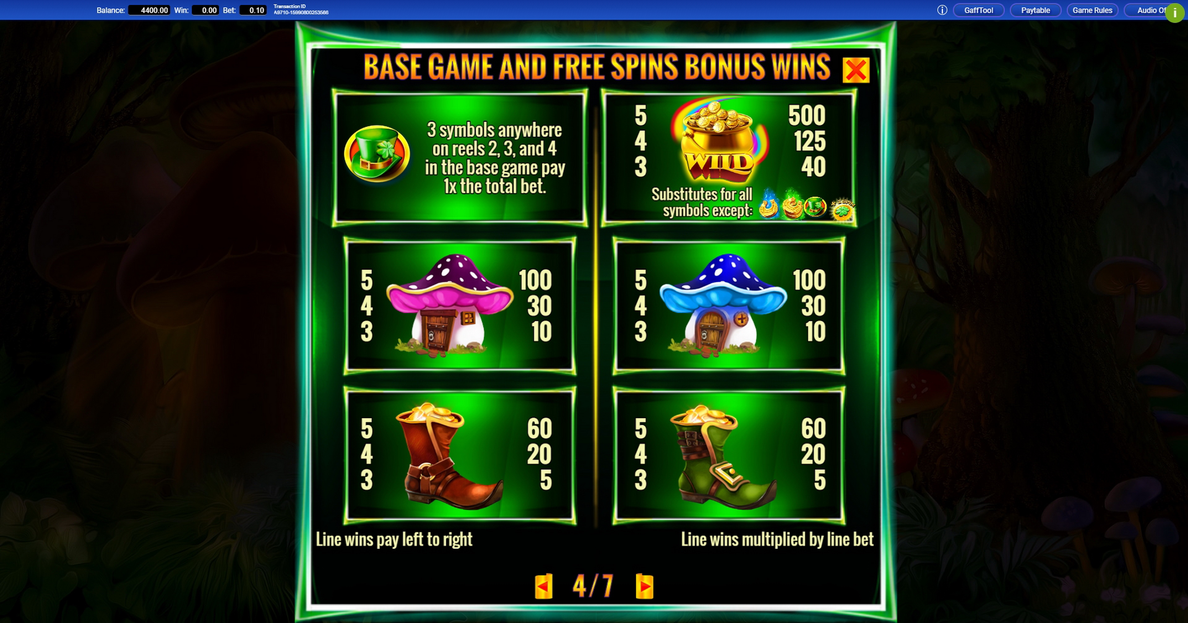 Info of Irish Magic Slot Game by IGT