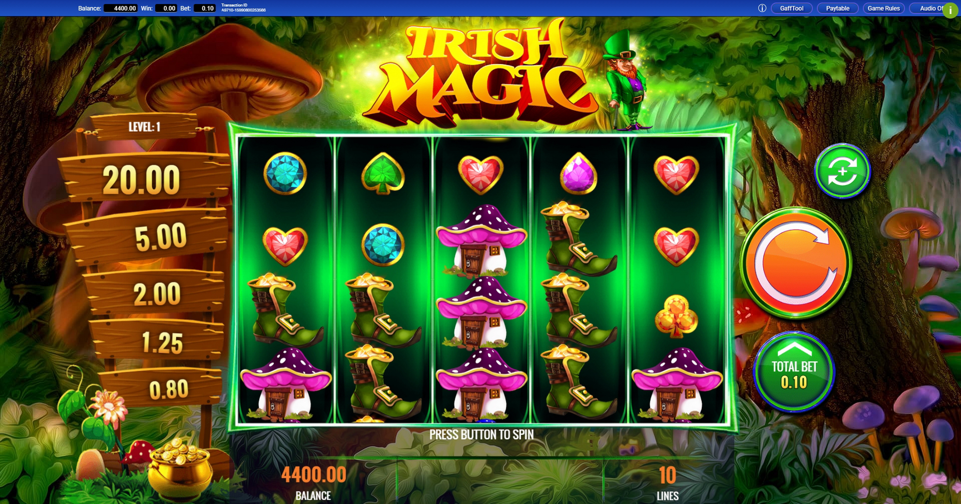 Reels in Irish Magic Slot Game by IGT