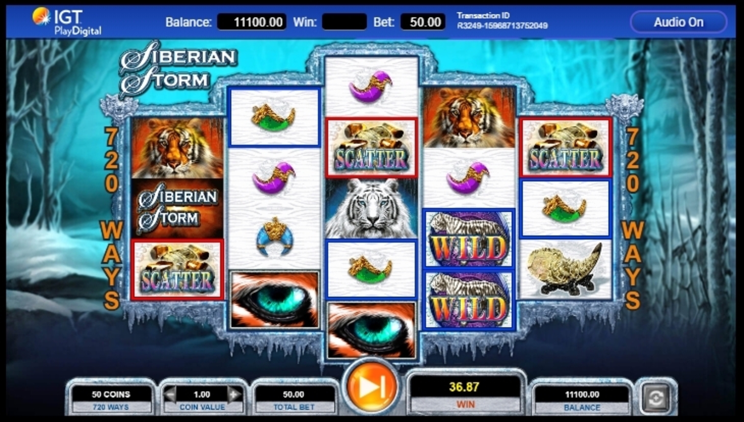 Win Money in Siberian Storm Free Slot Game by IGT