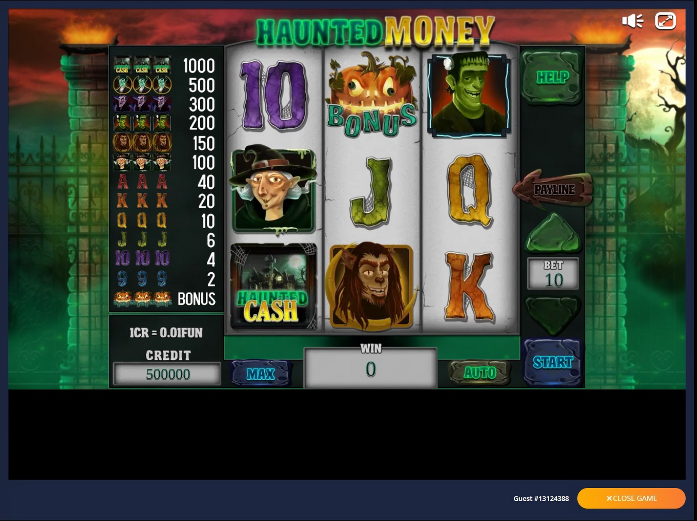Reels in Haunted Money Slot Game by Inbet Games