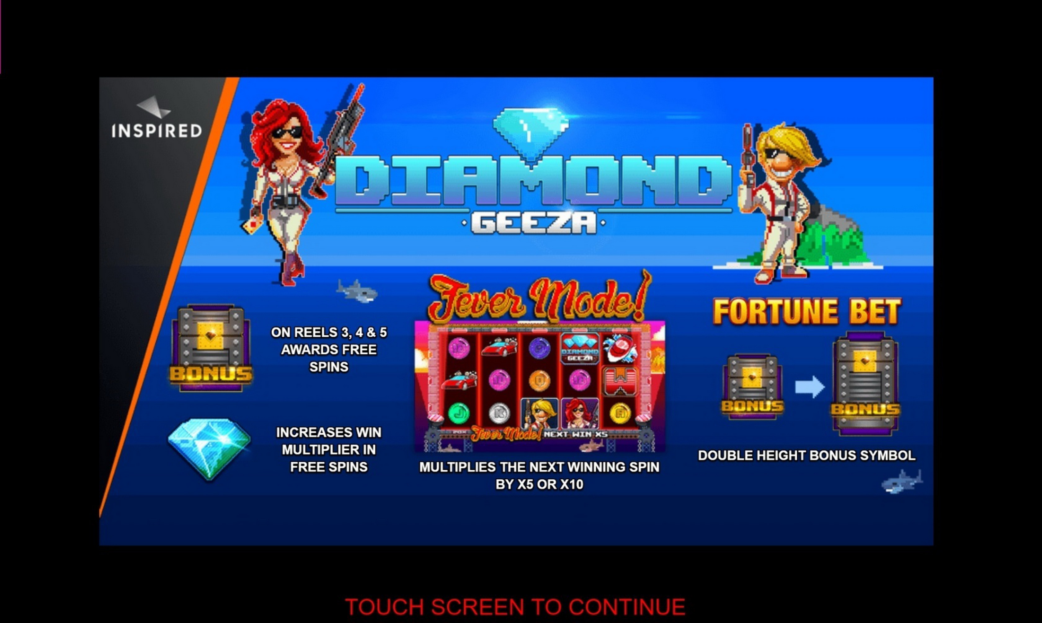 Play Diamond Geeza Free Casino Slot Game by Inspired Gaming