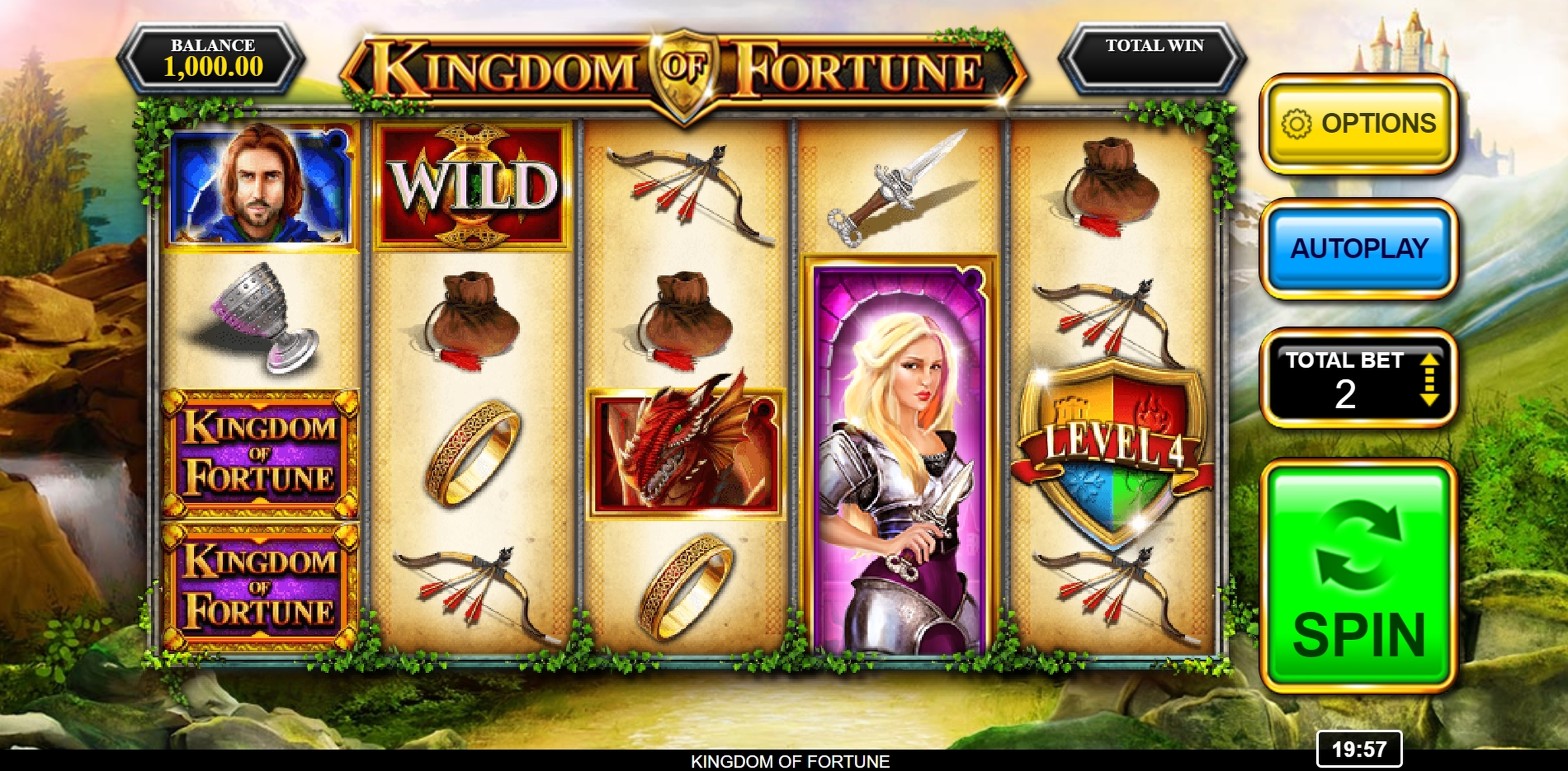 Reels in Kingdom of Fortune Slot Game by Inspired Gaming
