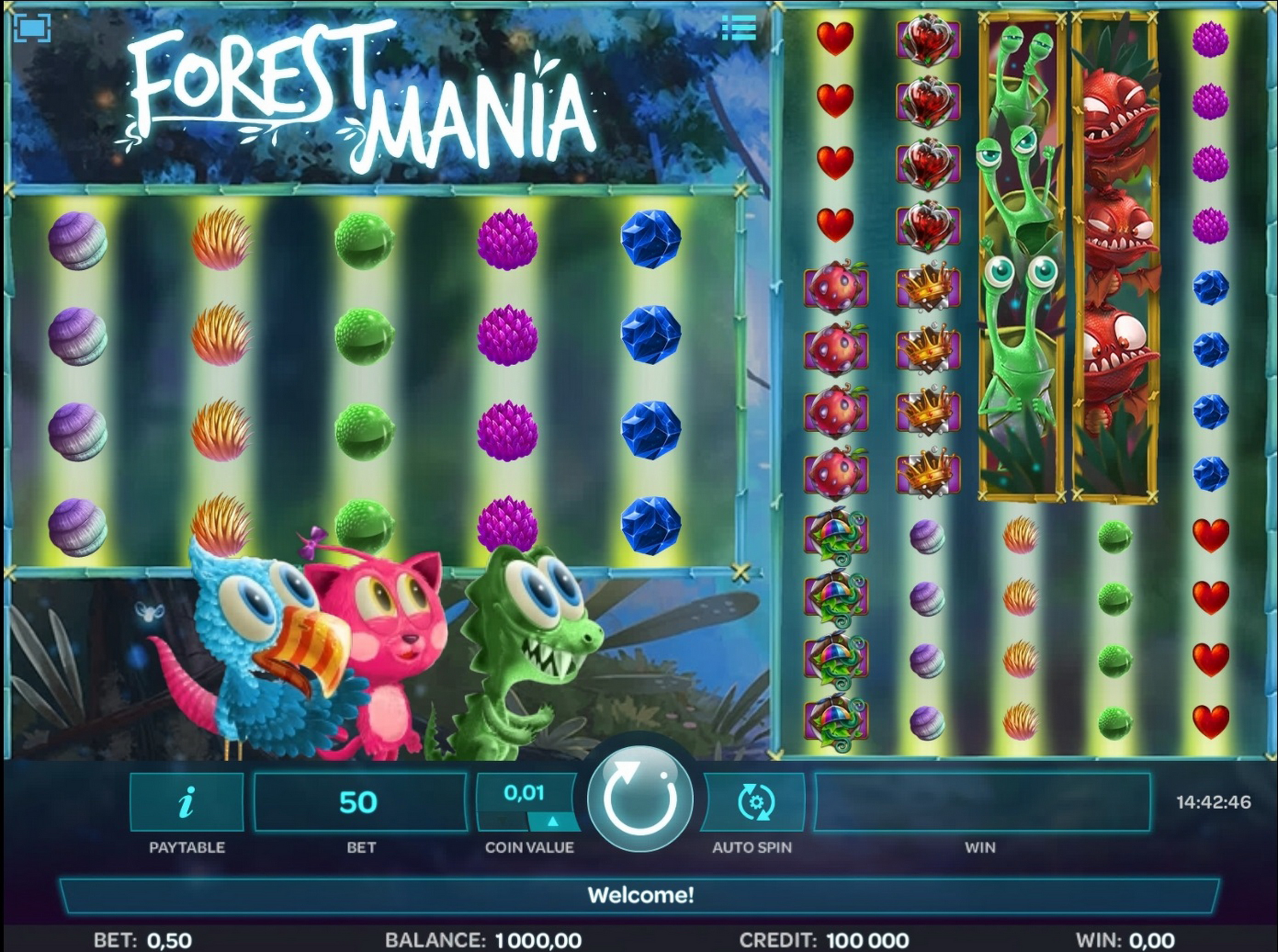 Reels in Forest Mania Slot Game by iSoftBet