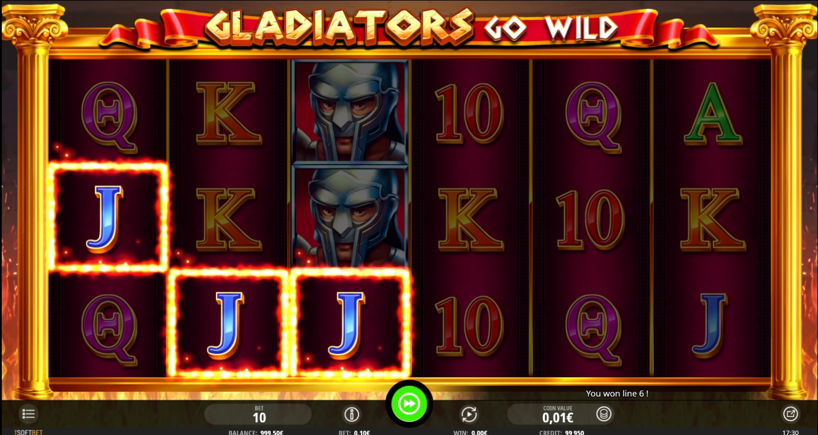Win Money in Gladiators Go Wild Free Slot Game by iSoftBet