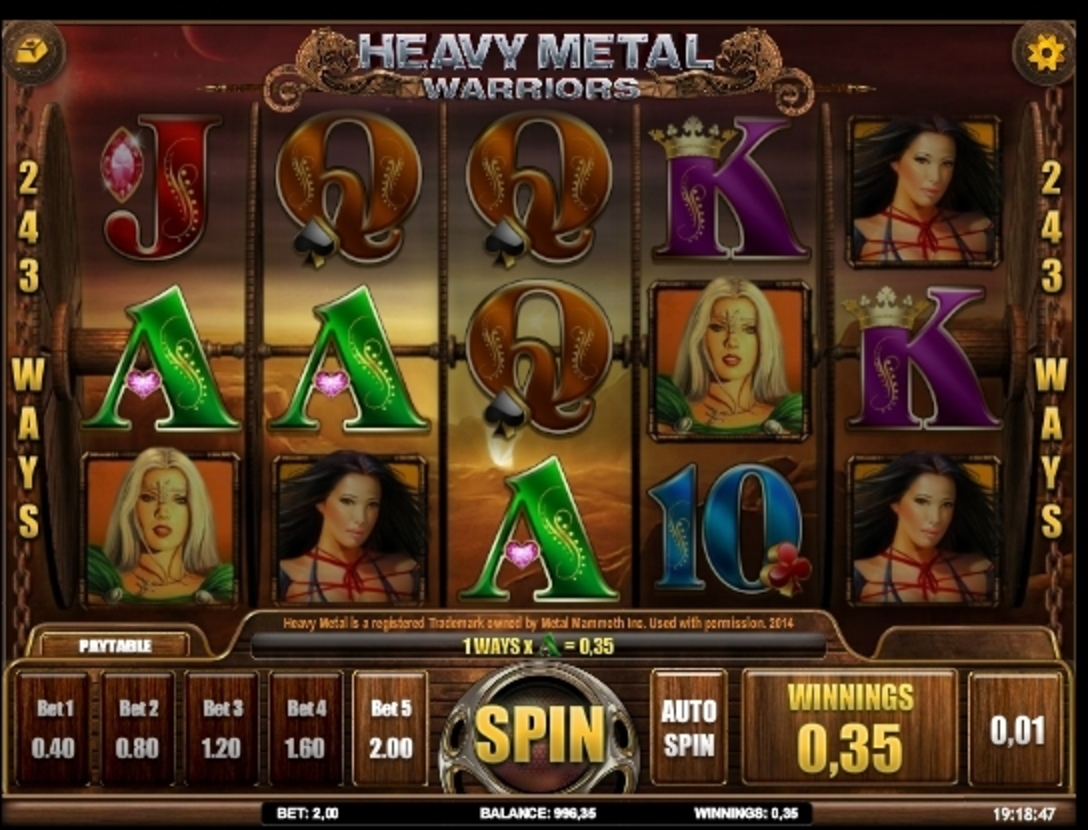 Win Money in Heavy Metal Warriors Free Slot Game by iSoftBet
