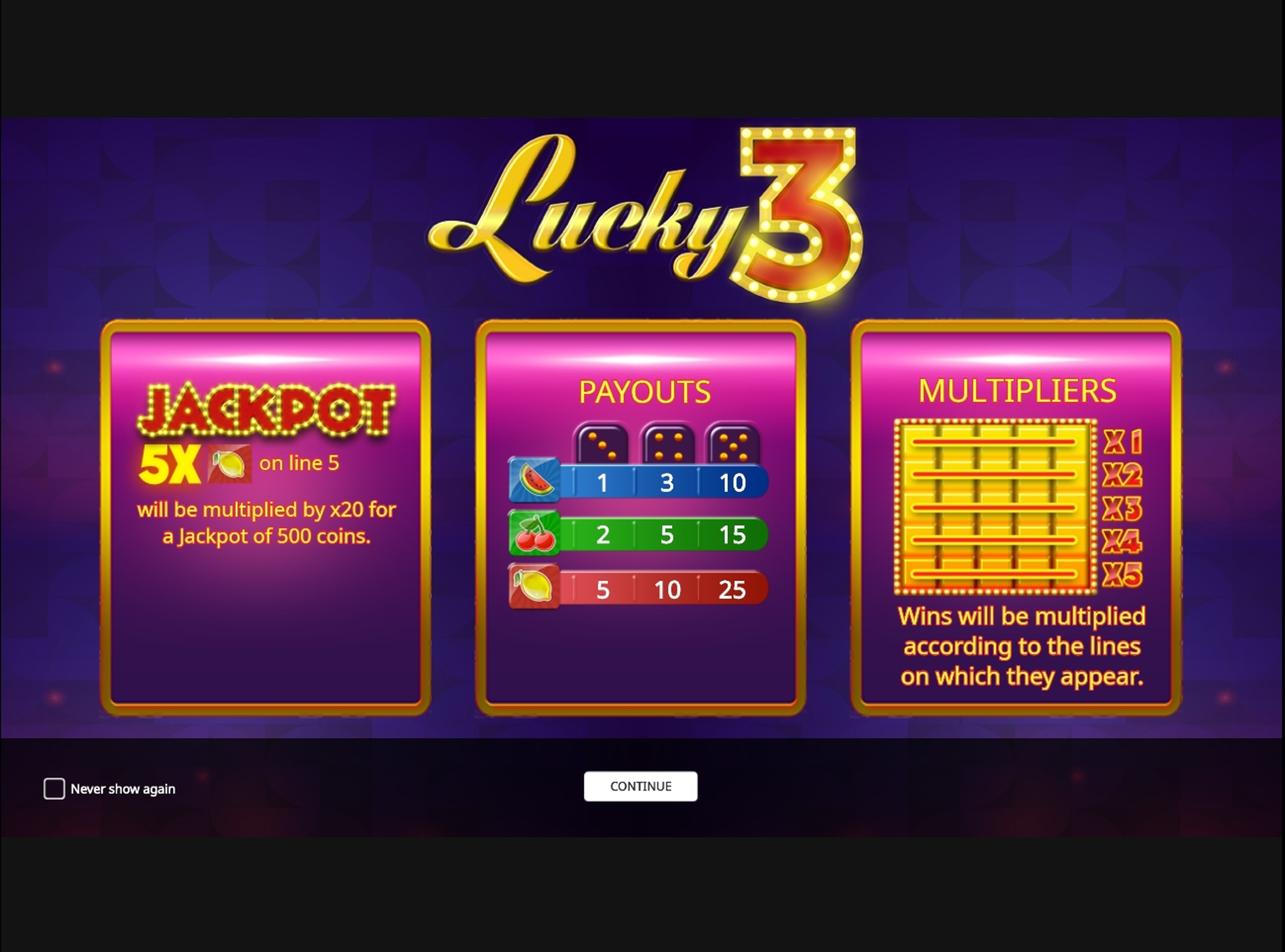 Play Lucky3 Free Casino Slot Game by iSoftBet