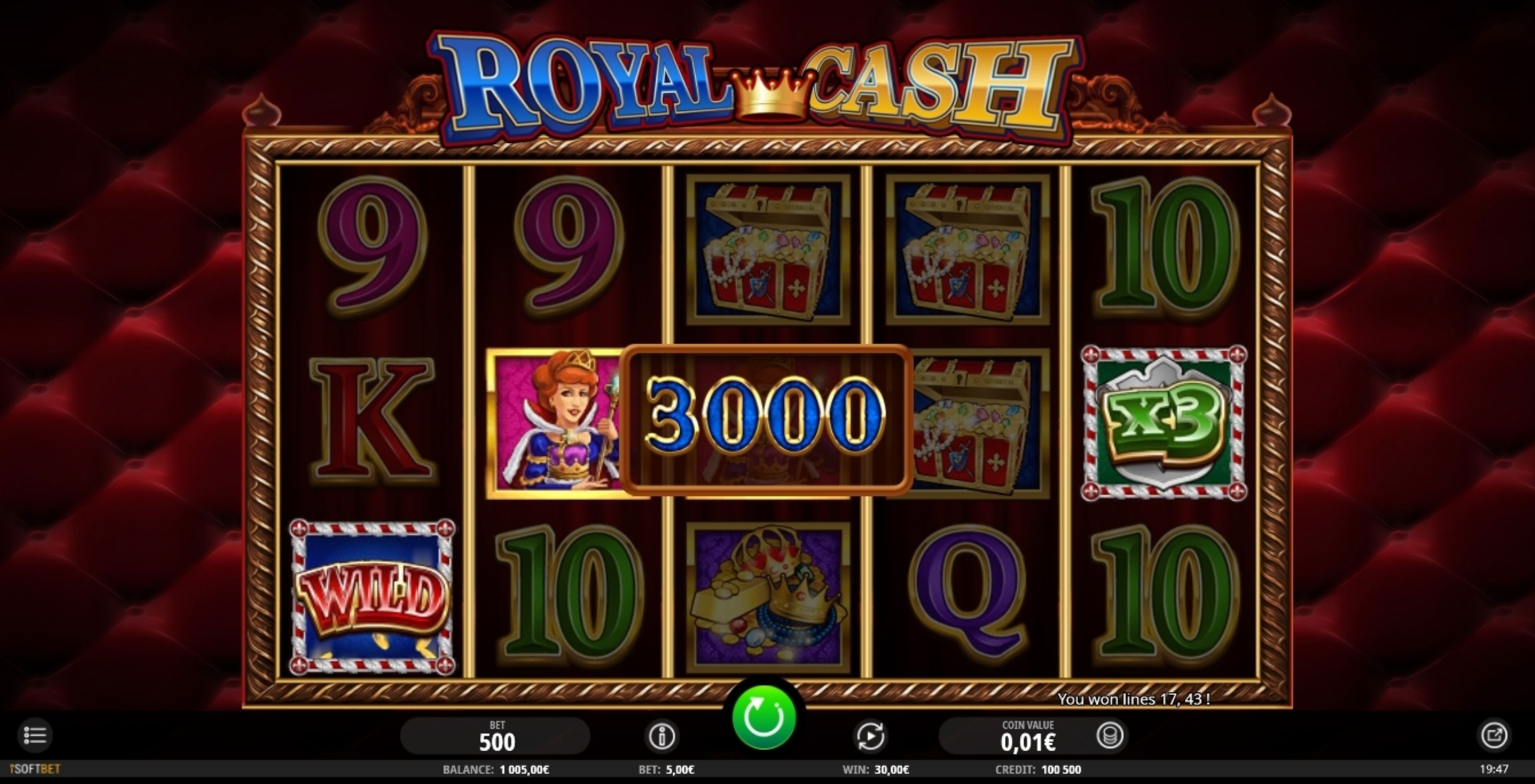 Win Money in Royal Cash Free Slot Game by iSoftBet