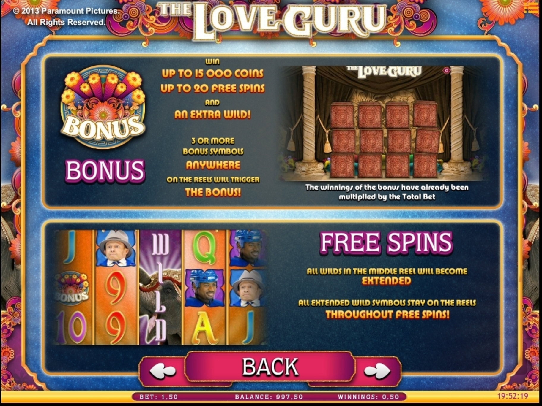 Info of The Love Guru Slot Game by iSoftBet