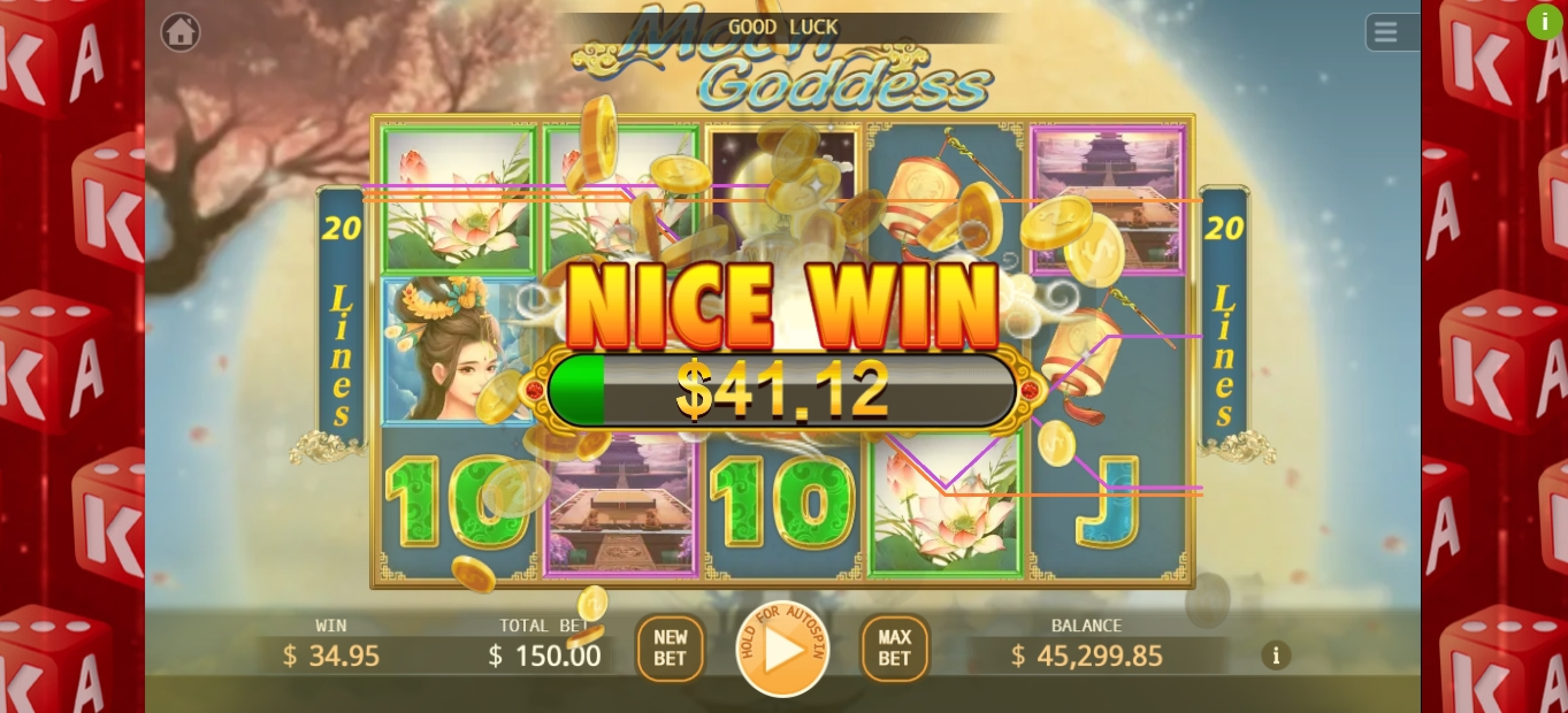 Win Money in Moon Goddess Free Slot Game by KA Gaming