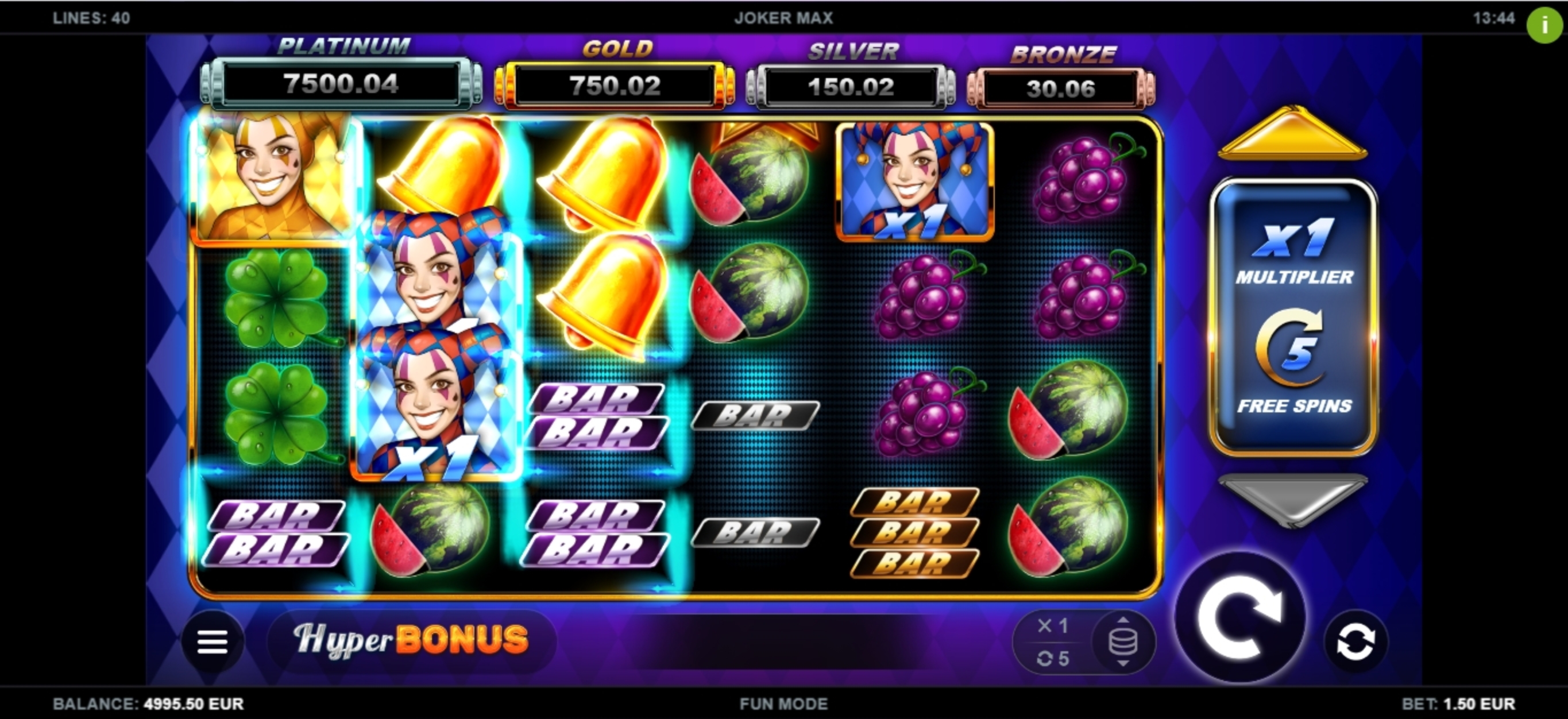 Win Money in Joker MAX Free Slot Game by Kalamba Games