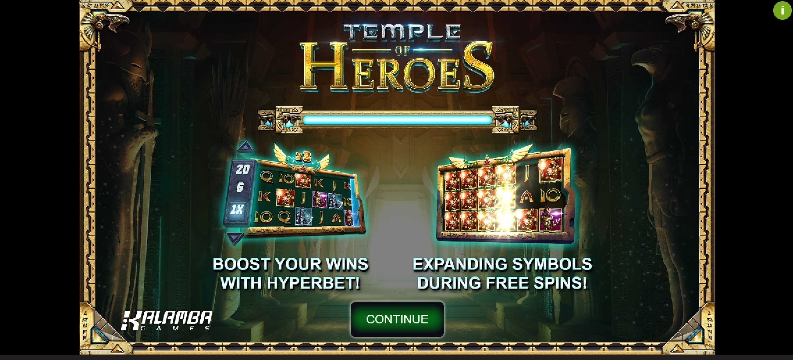 Play Temple of Heroes Free Casino Slot Game by Kalamba Games