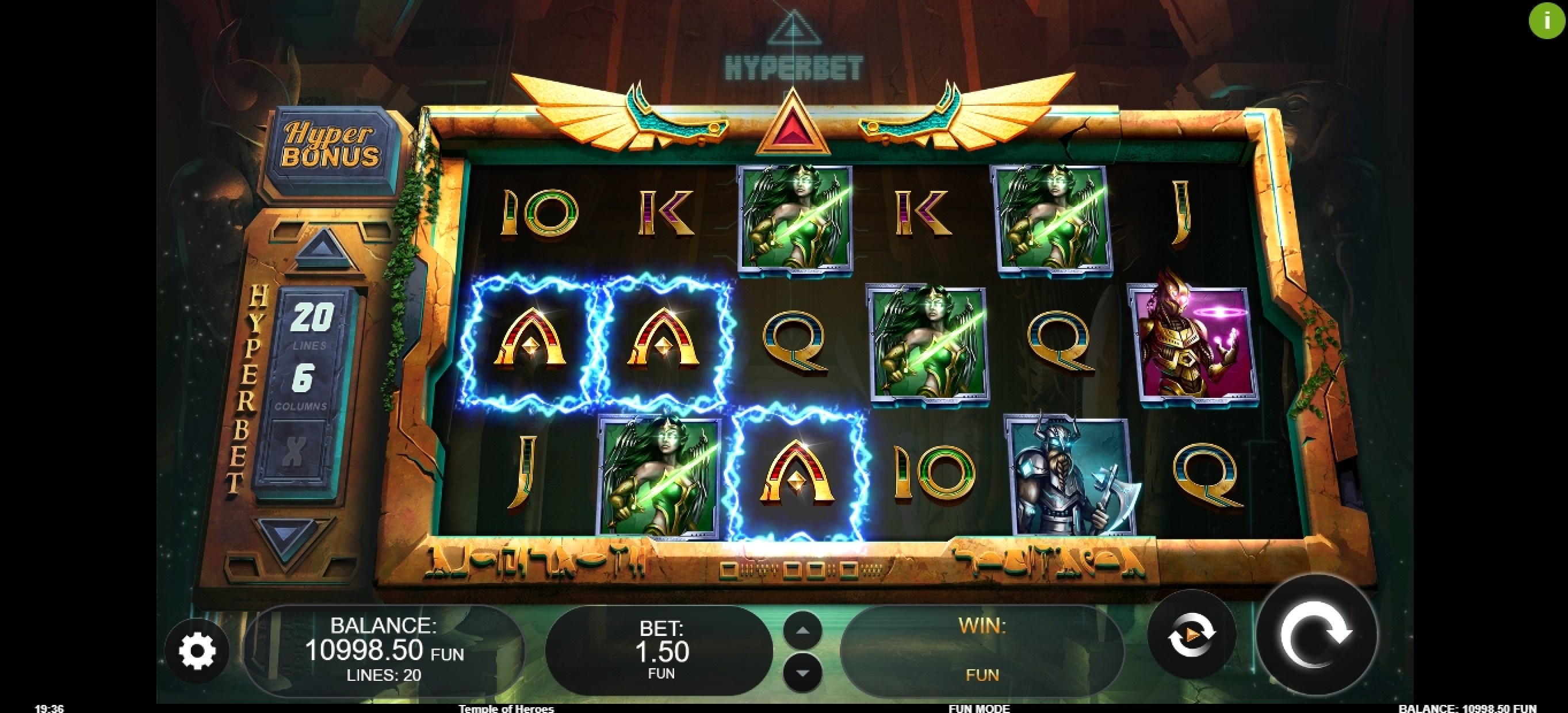 Win Money in Temple of Heroes Free Slot Game by Kalamba Games