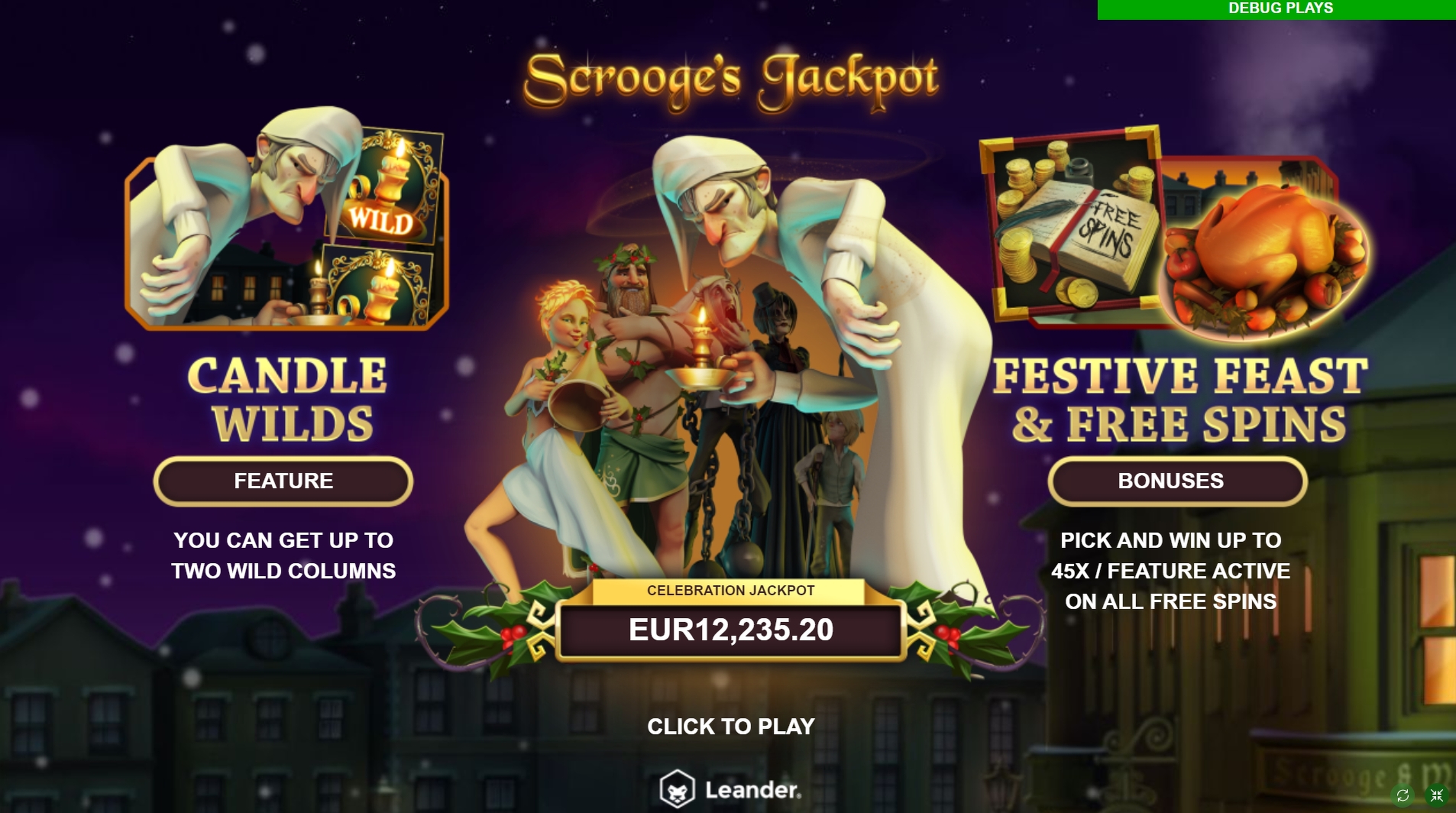 Play Scrooge's Jackpot Free Casino Slot Game by Leander Games