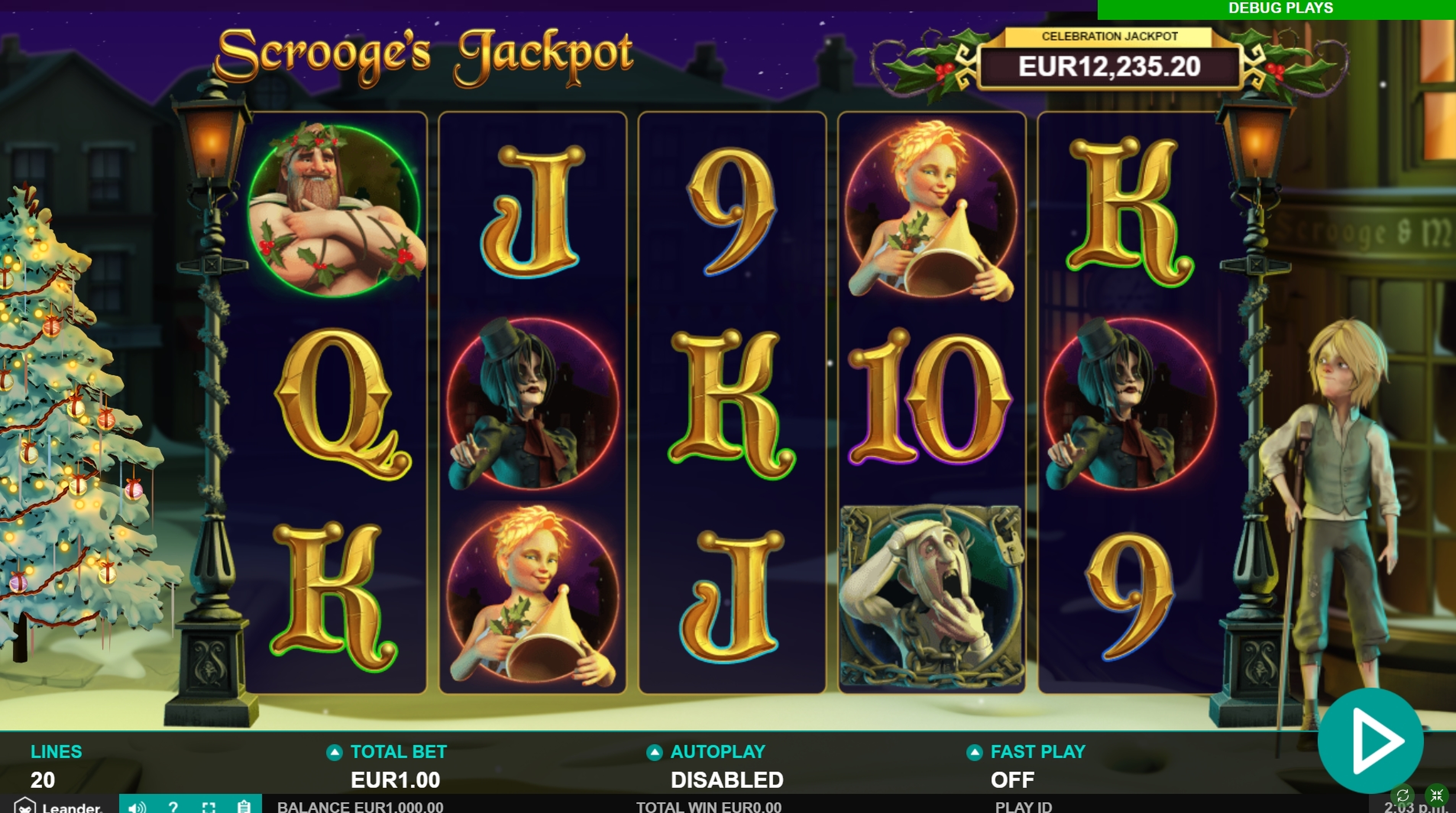 Reels in Scrooge's Jackpot Slot Game by Leander Games