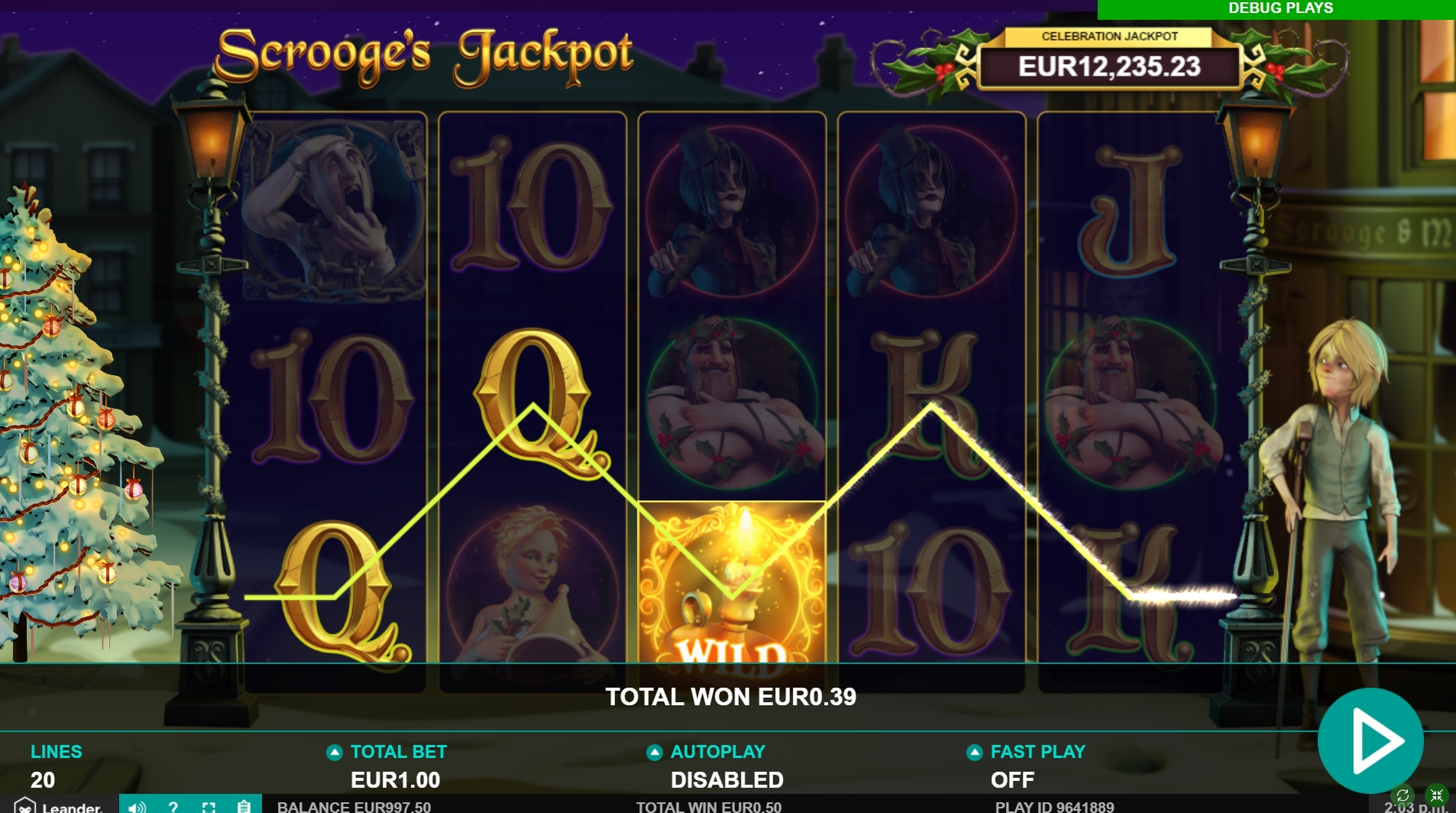 Win Money in Scrooge's Jackpot Free Slot Game by Leander Games