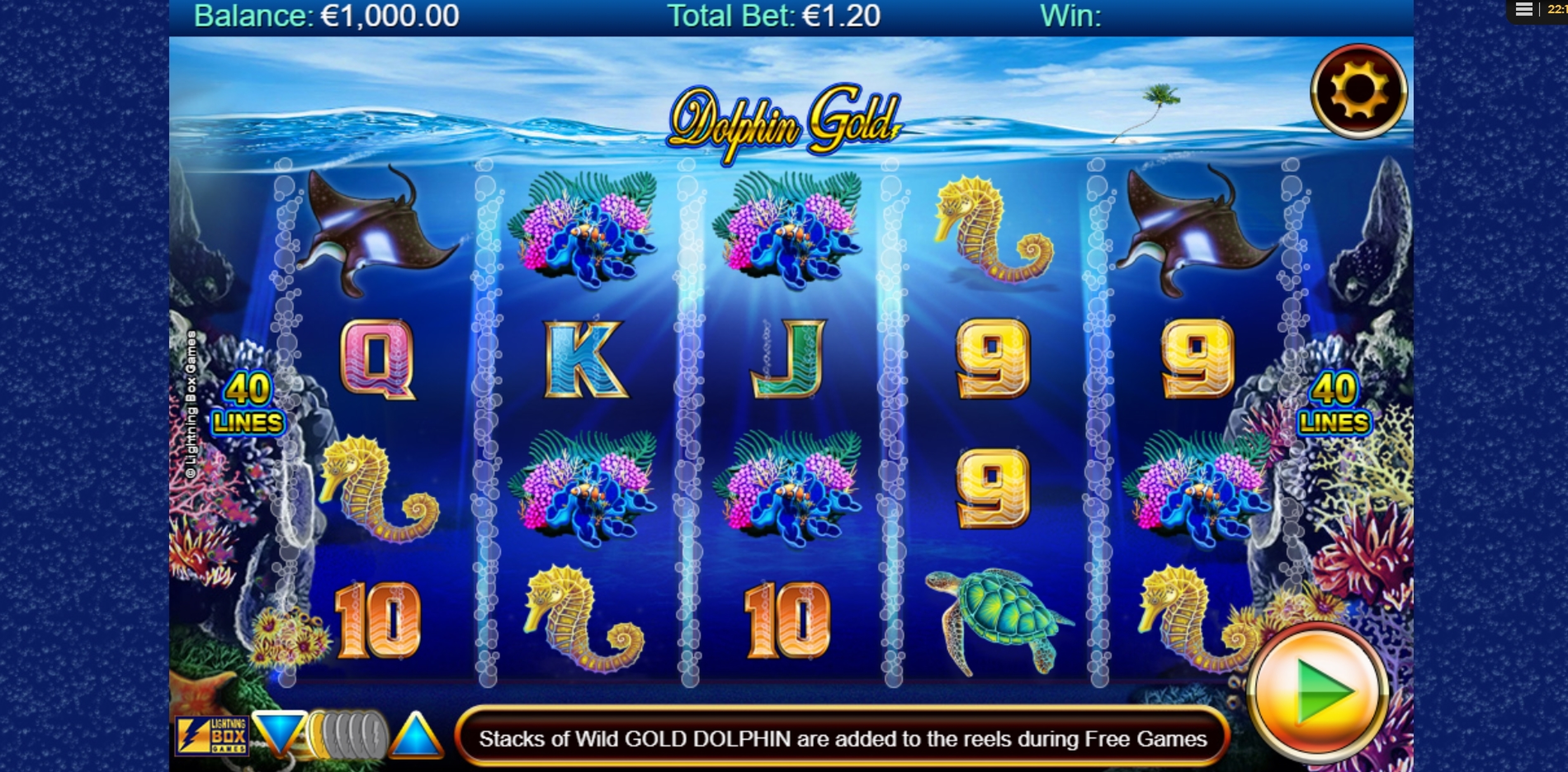 Reels in Dolphin Gold Slot Game by Lightning Box