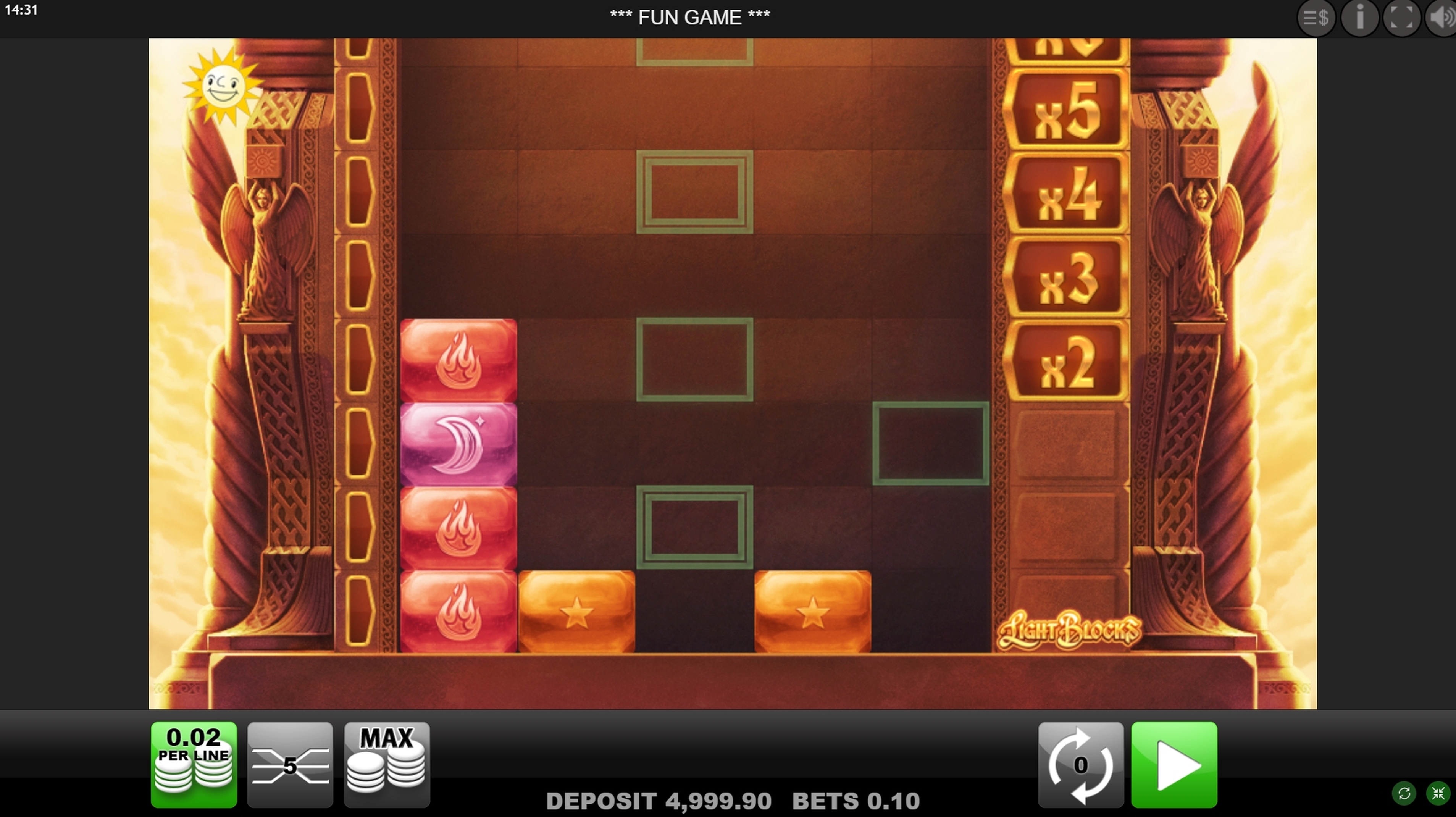 Reels in Light Blocks Slot Game by Merkur Gaming