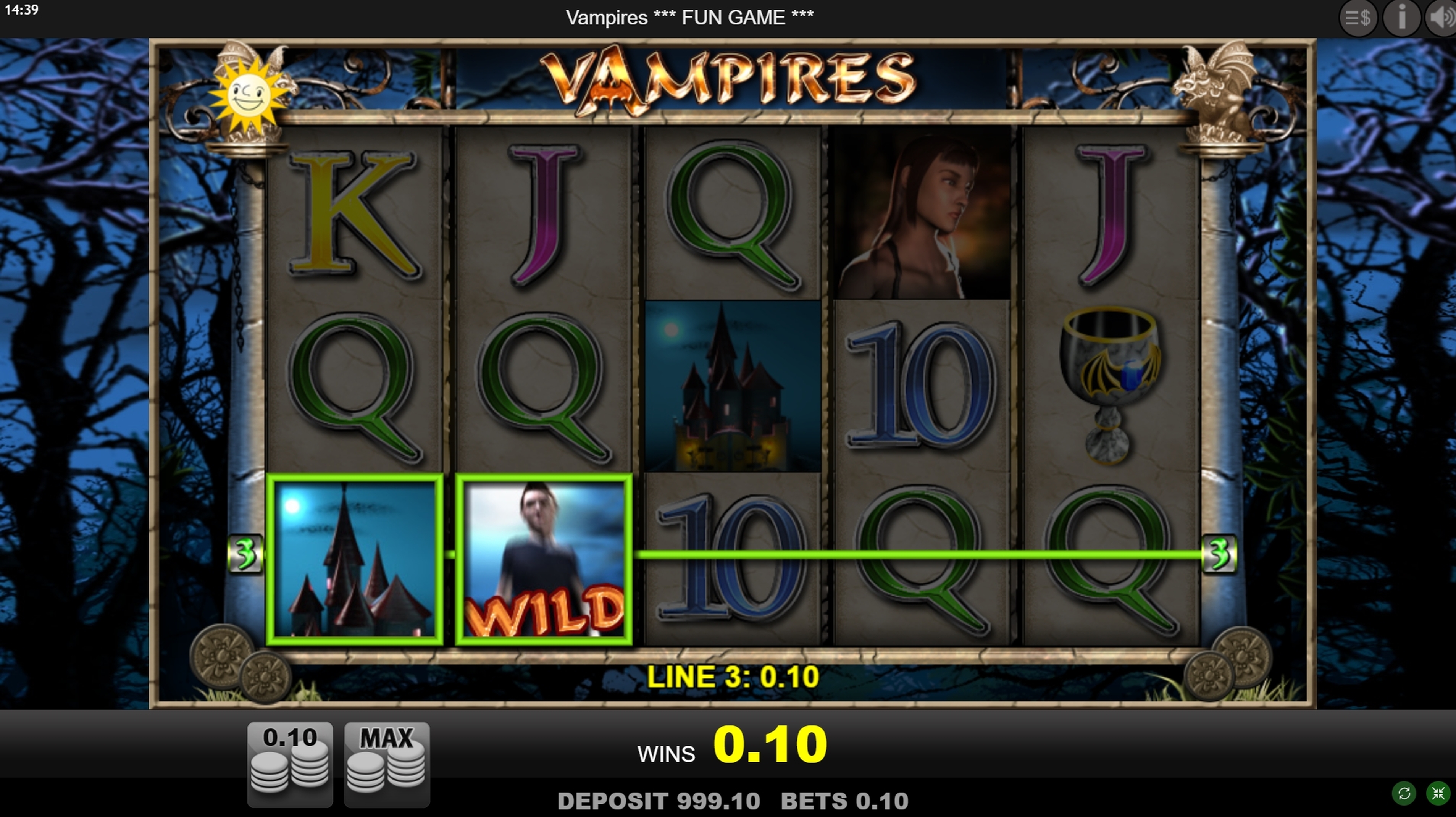 Win Money in Vampires Free Slot Game by Merkur Gaming