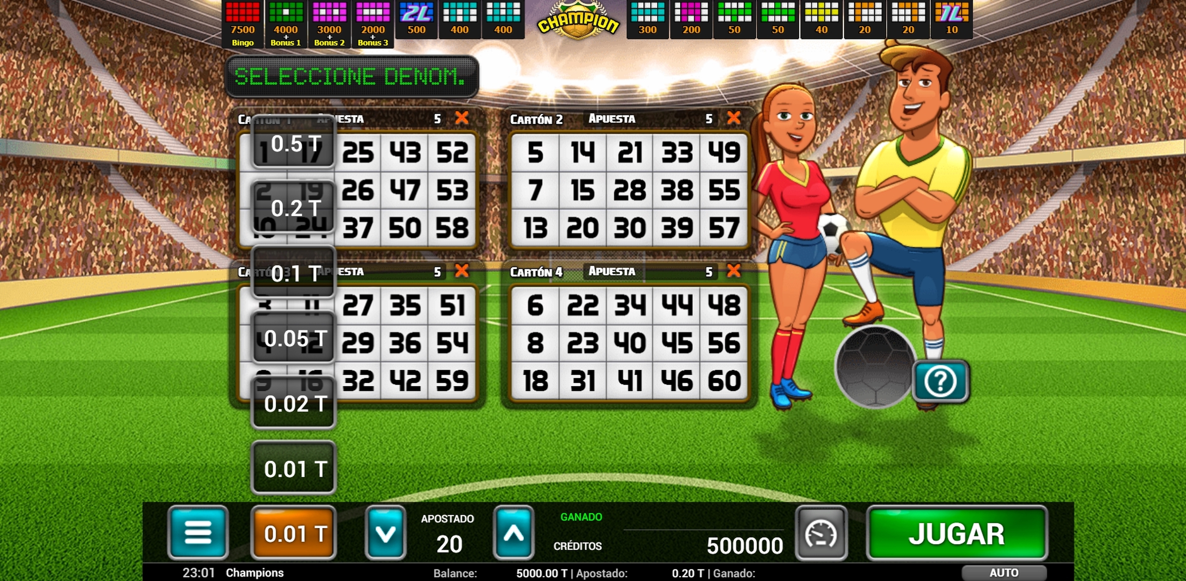 Reels in Champion Bingo Slot Game by MGA