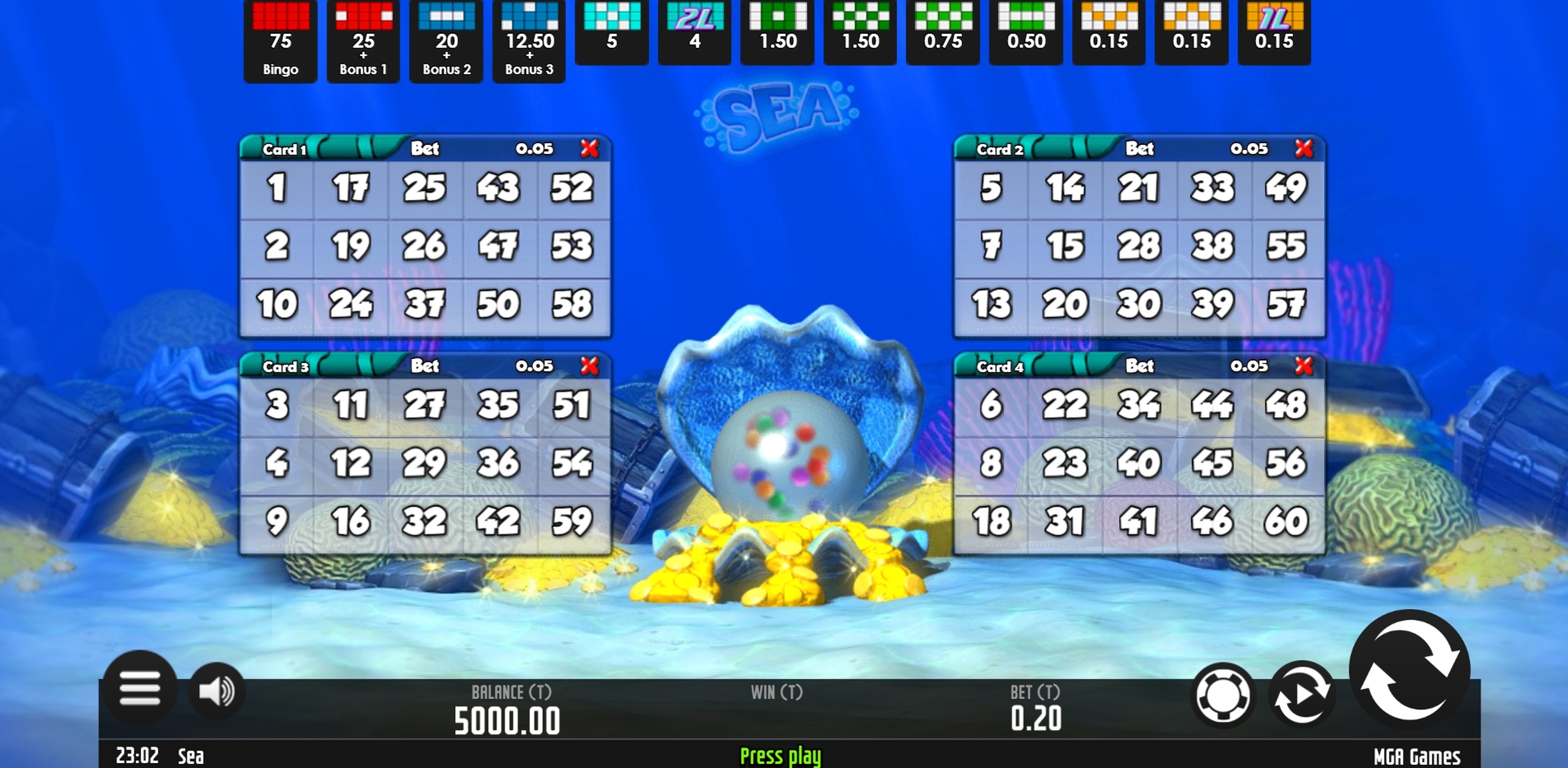 Reels in Sea Bingo Slot Game by MGA